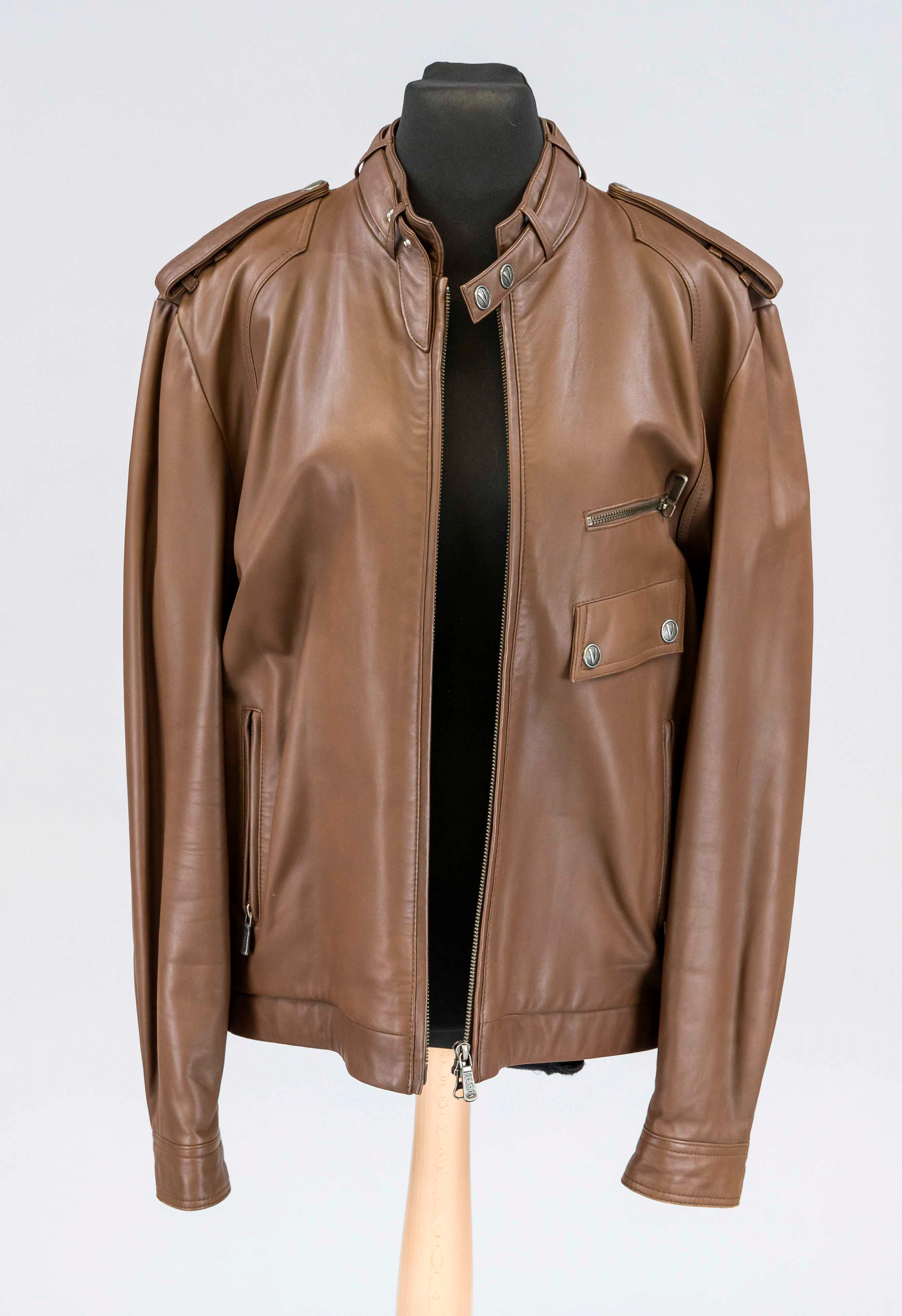 Versace, Herren Lederjacke, schok