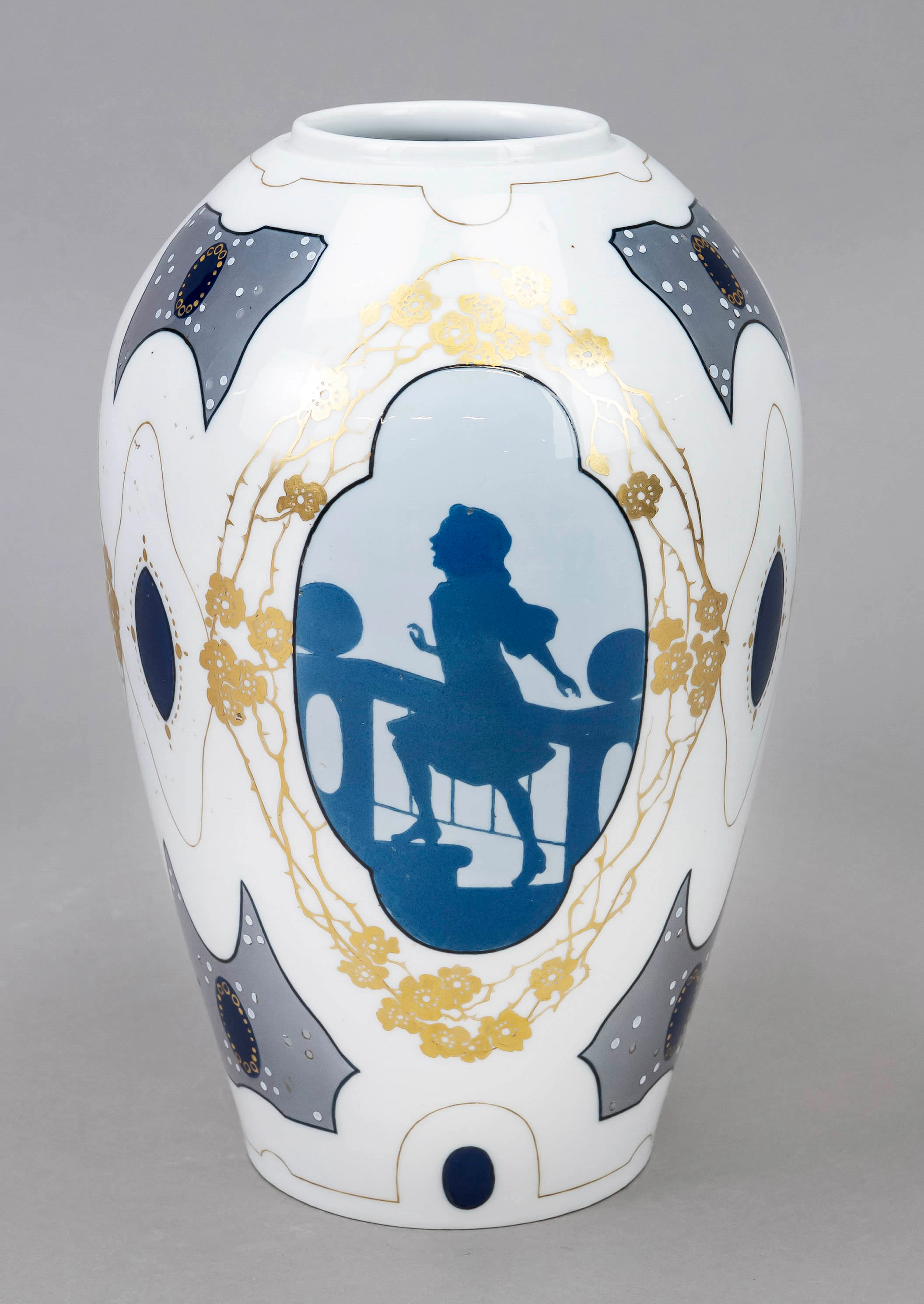 Jugendstil-Vase, Meissen, Knaufsc