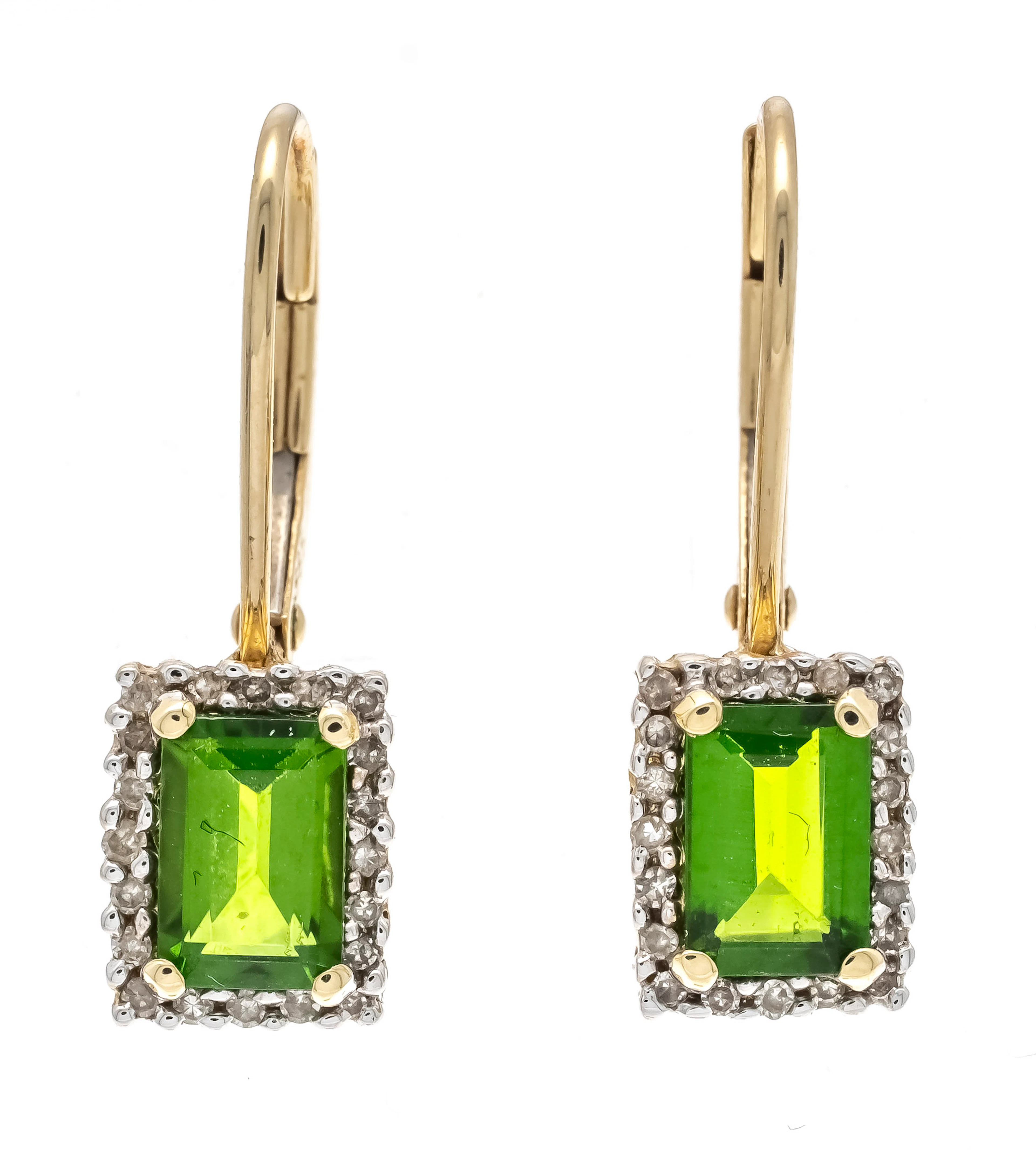 Turmalin-Diamant-Ohrringe GG 585/0