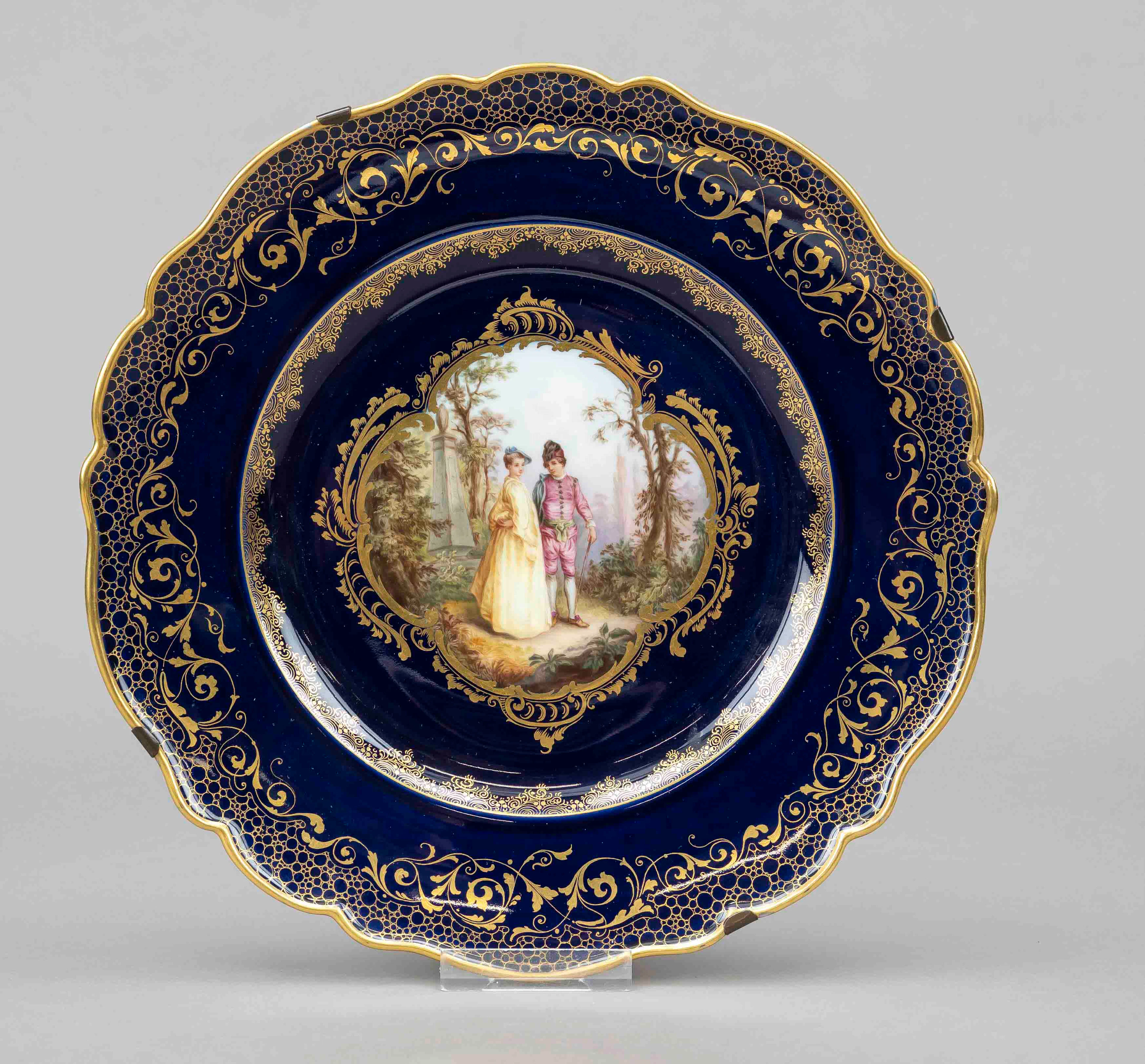 Prunkteller, Meissen, Knauff Schwe