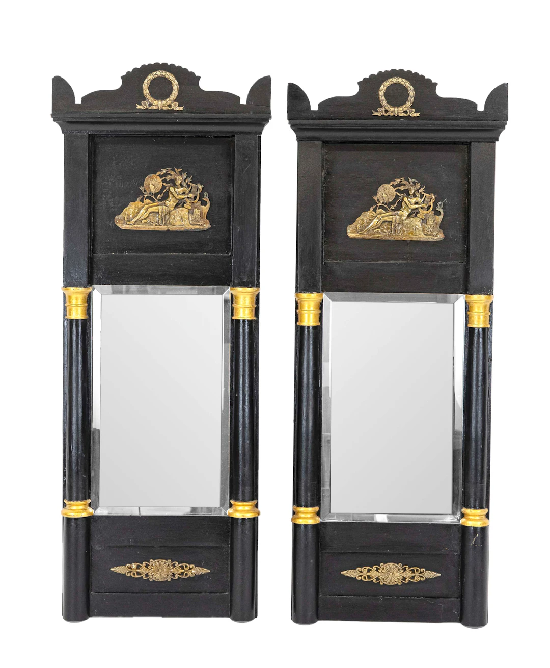 Paar Biedermeier-Wandspiegel um 1