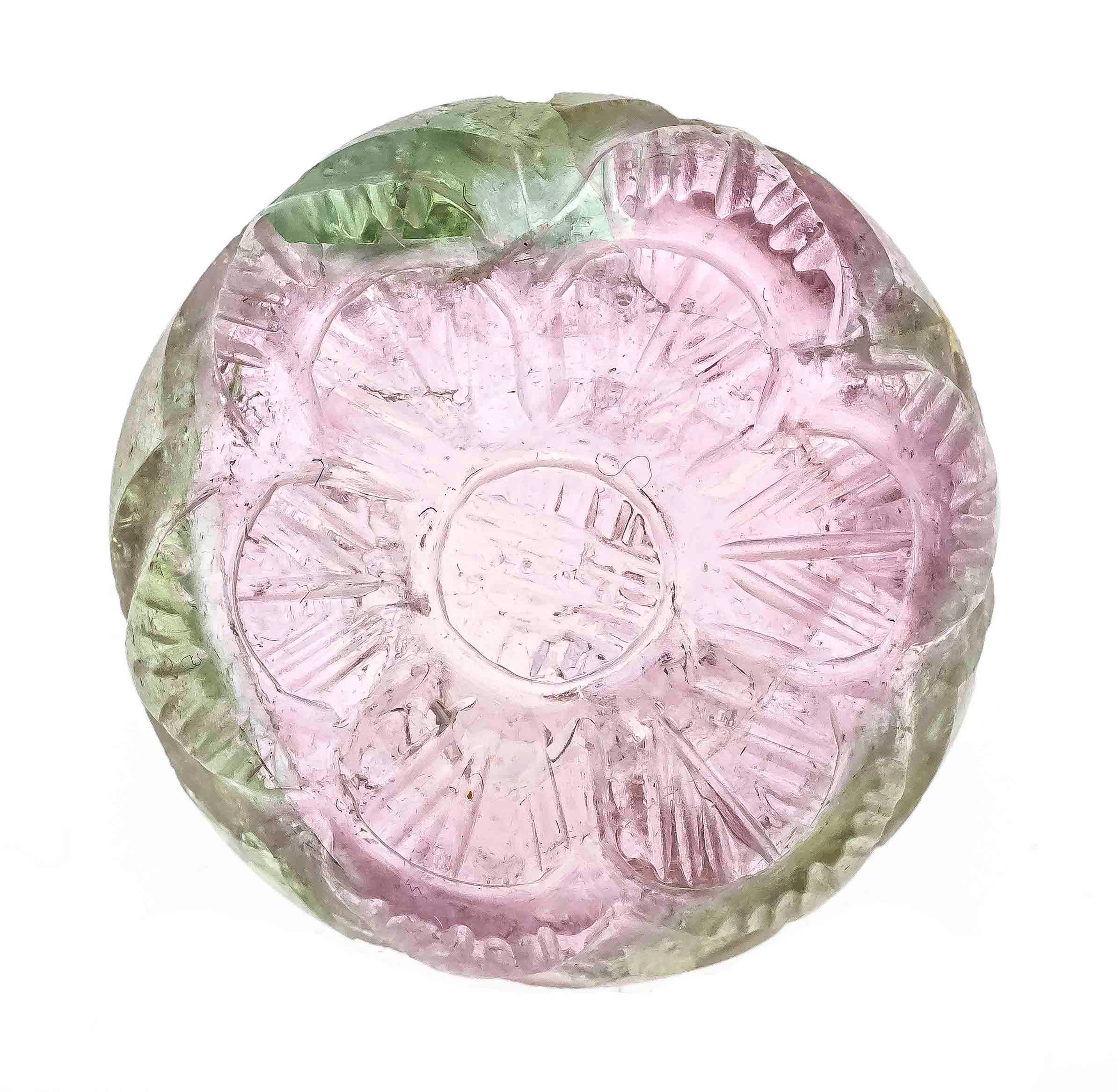 Melonen Turmalin 39,85 ct, grün un