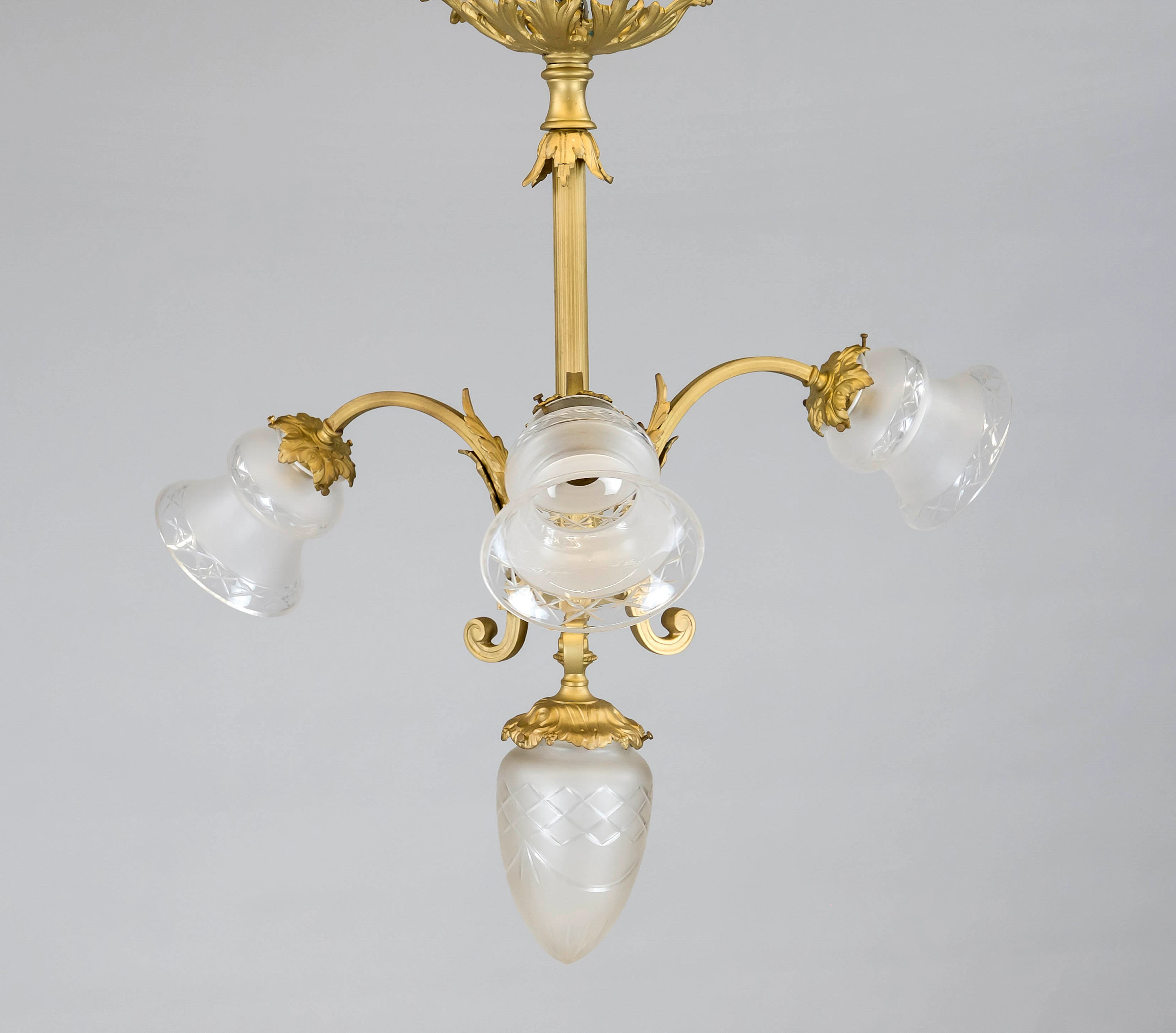 Deckenlampe, Ende 19. Jh., Messin