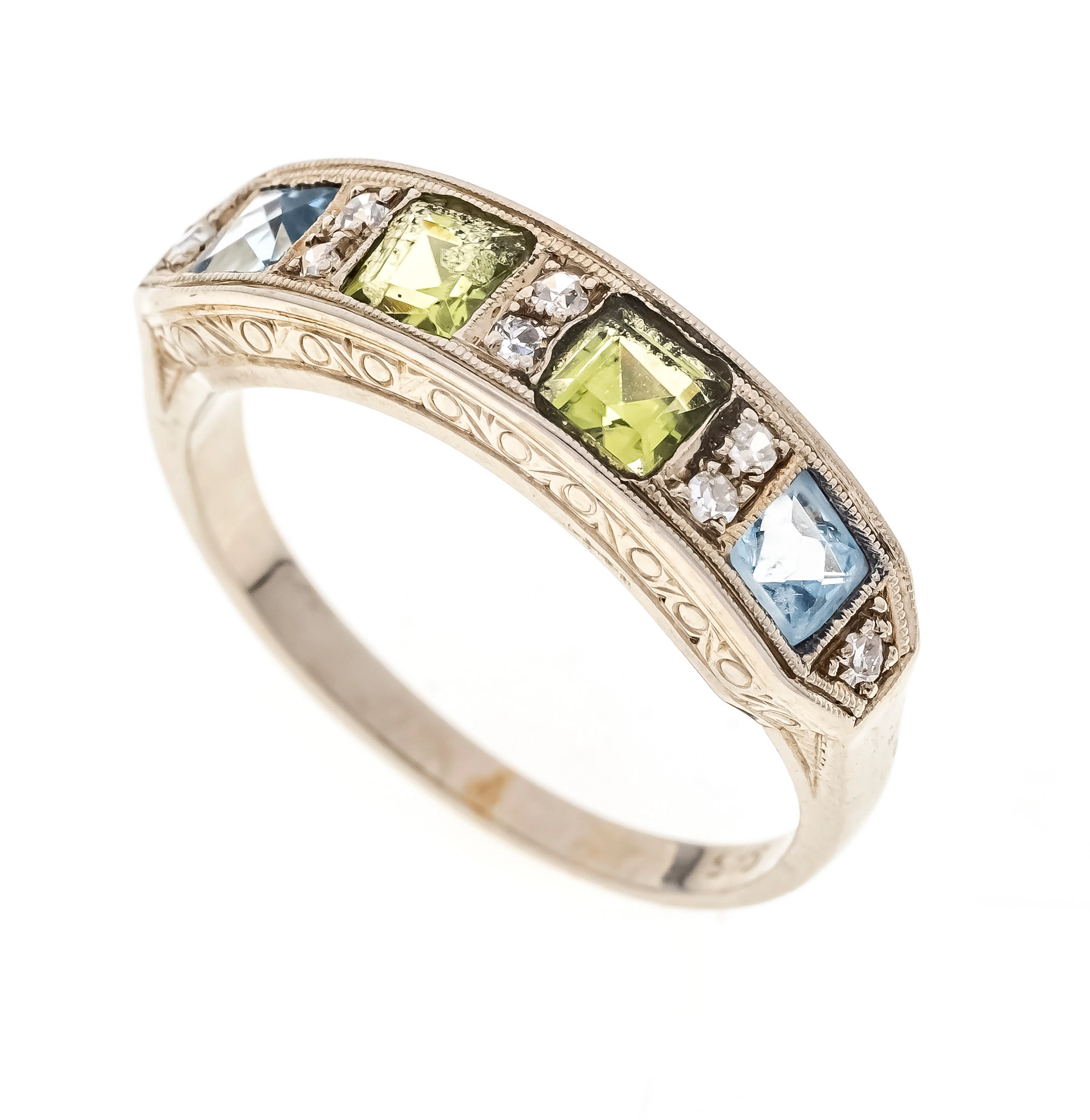 Blautopas-Peridot-Ring WG 585/000