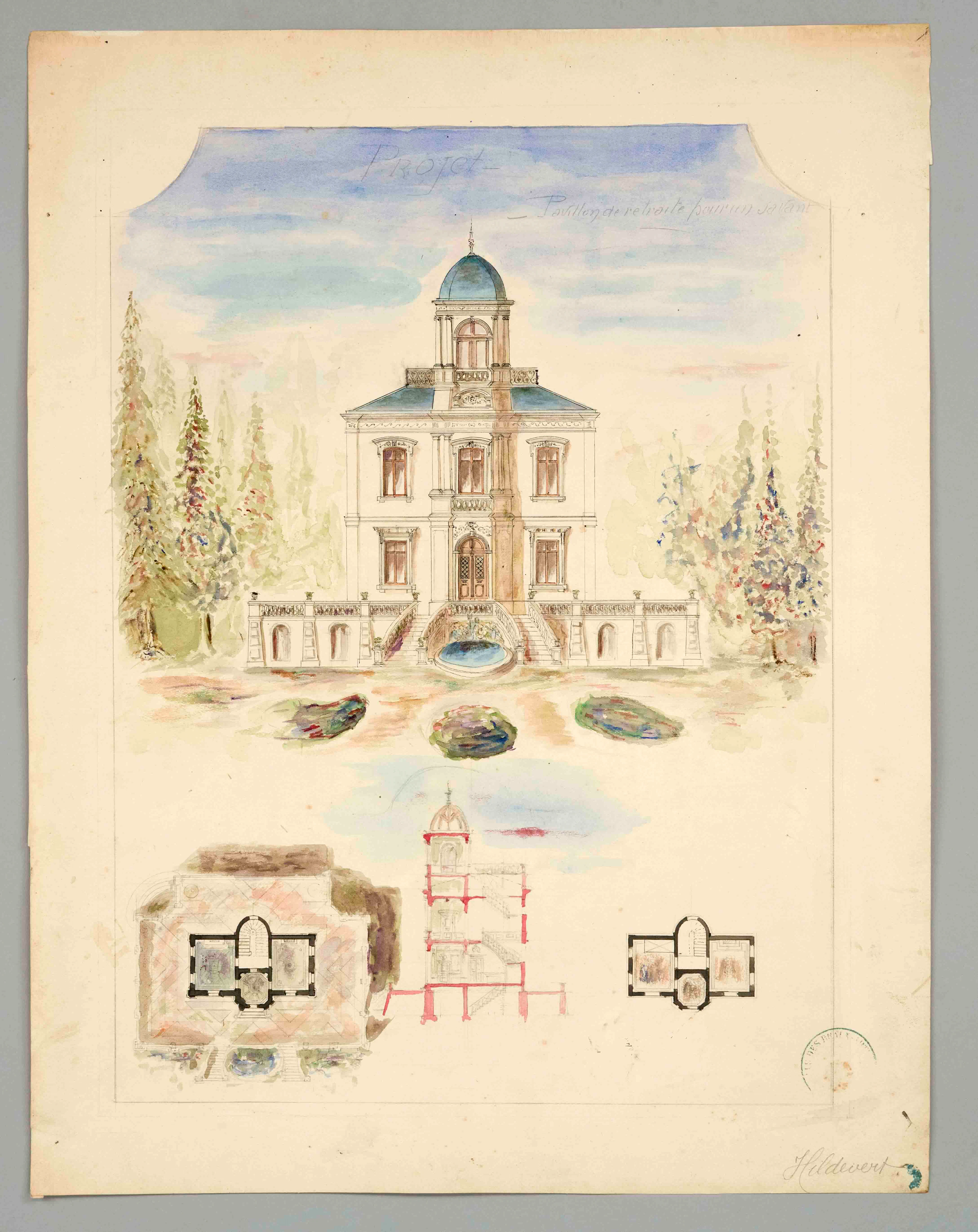 Hildevert, frz. Architekturzeichn