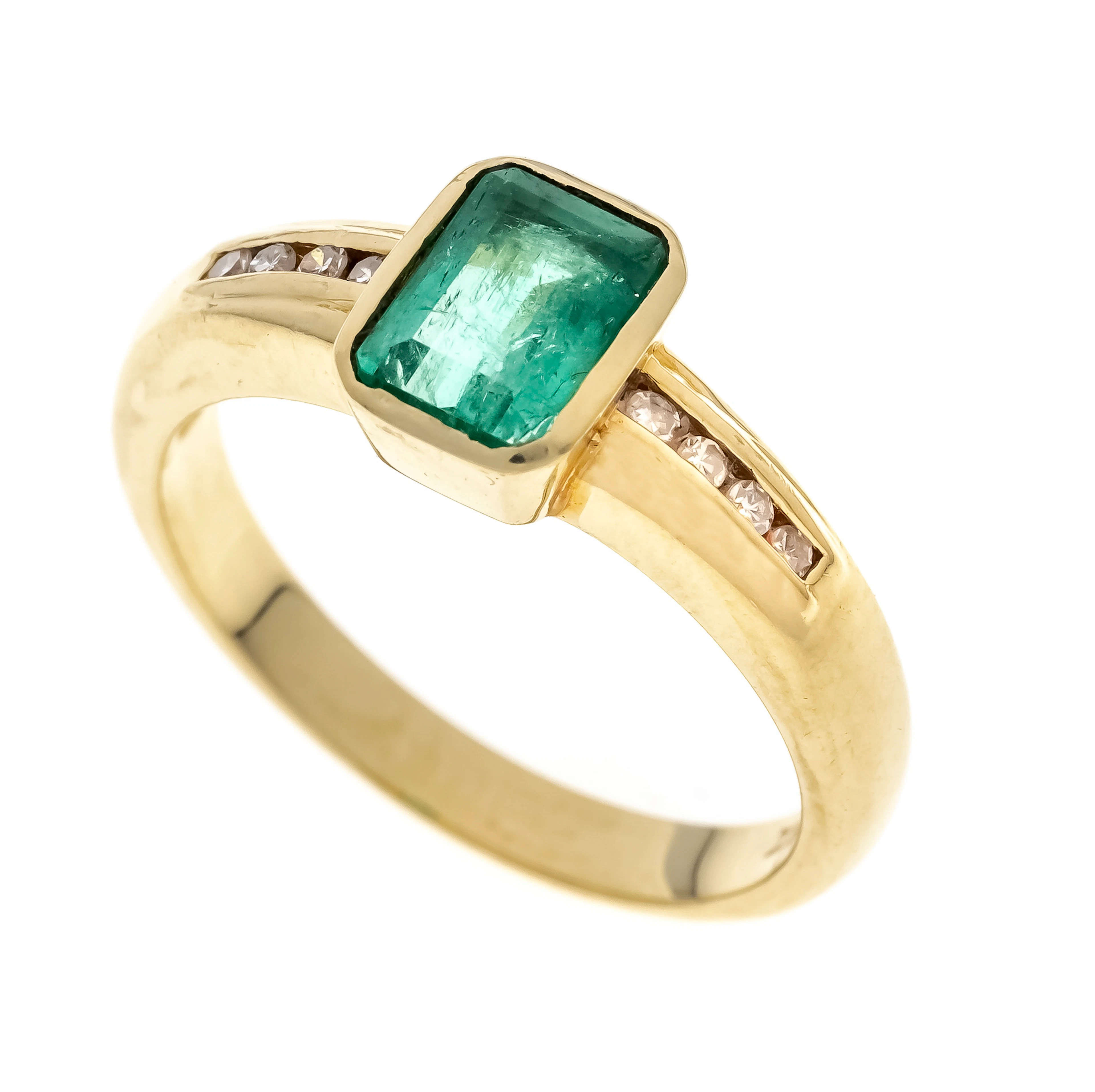Smaragd-Ring GG 585/000 mit einem