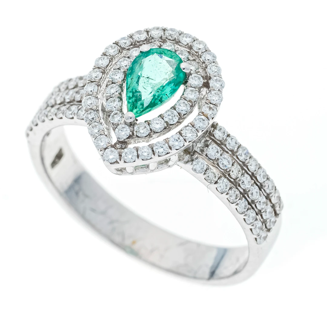 Smaragd-Brillant-Ring WG 585/000