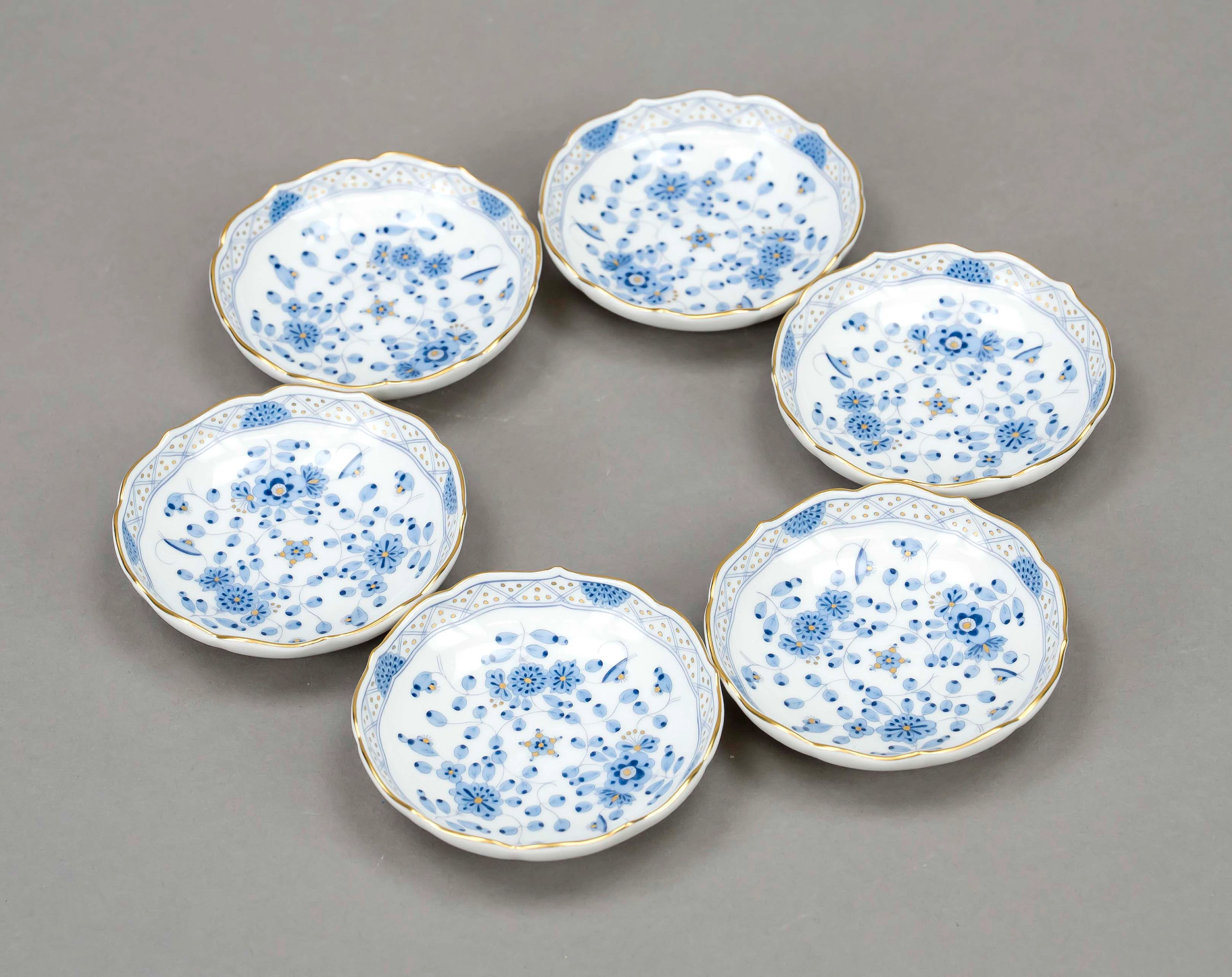 6 Konfektschälchen, Meissen, Mark
