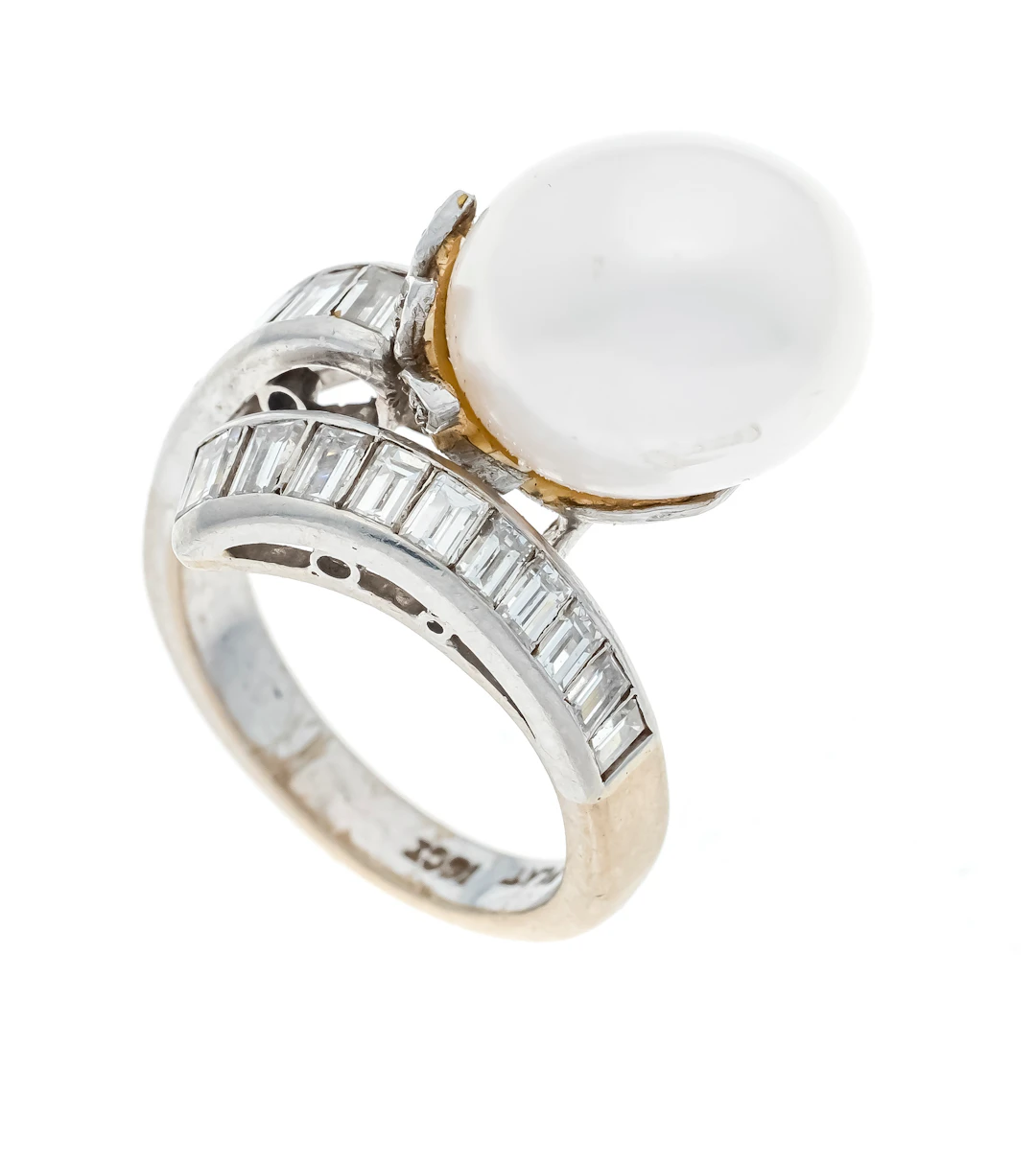 Südsee-Diamant-Ring Platin und WG