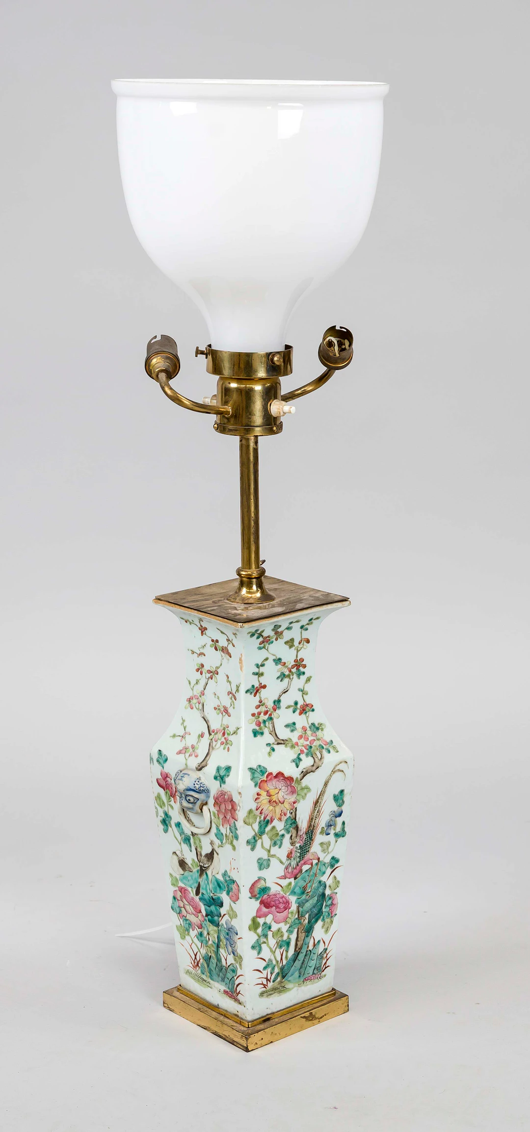 Famille rose Vierkantvase als Lam