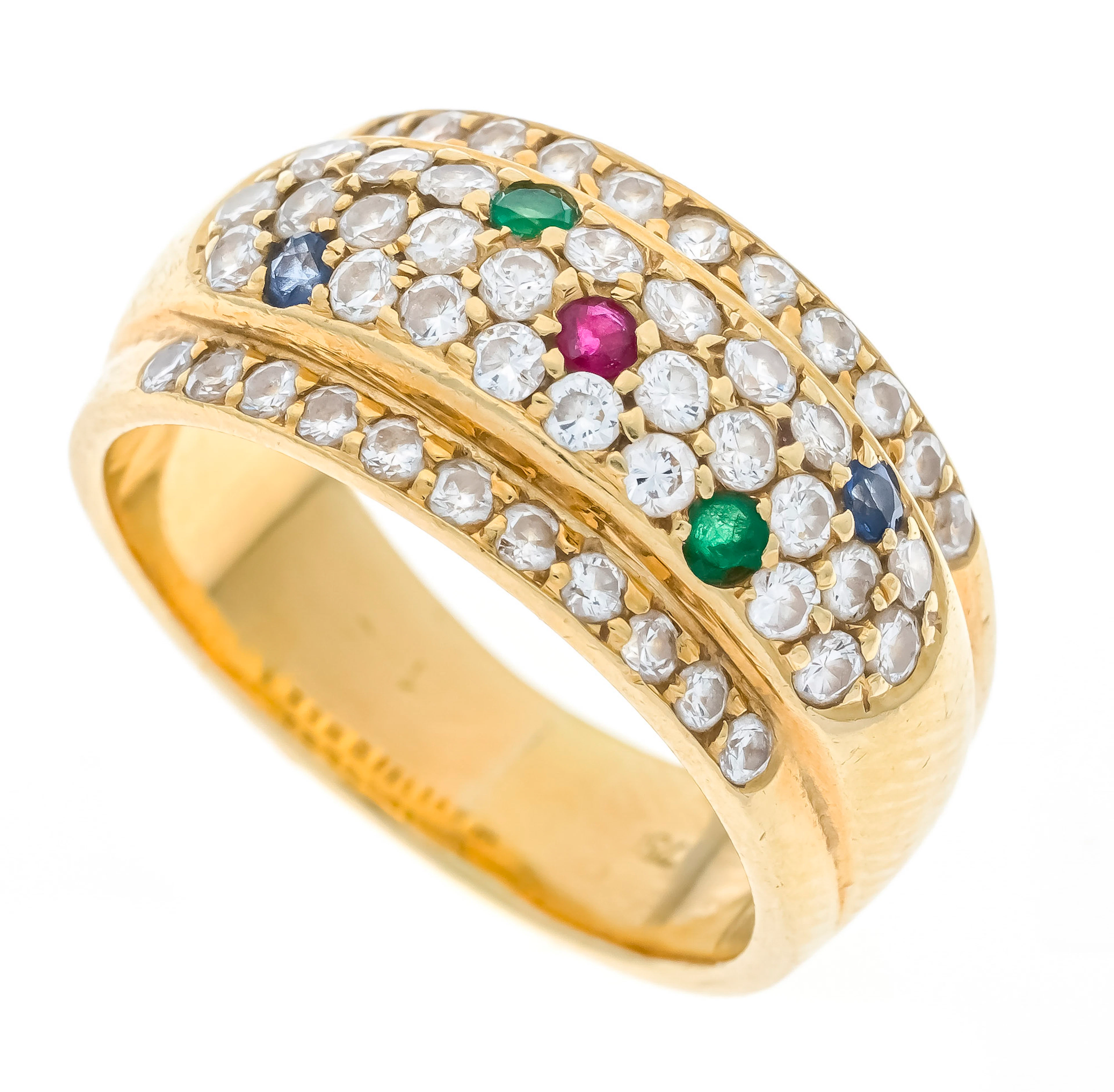 Multicolor Pavé-Ring GG 750/000 m