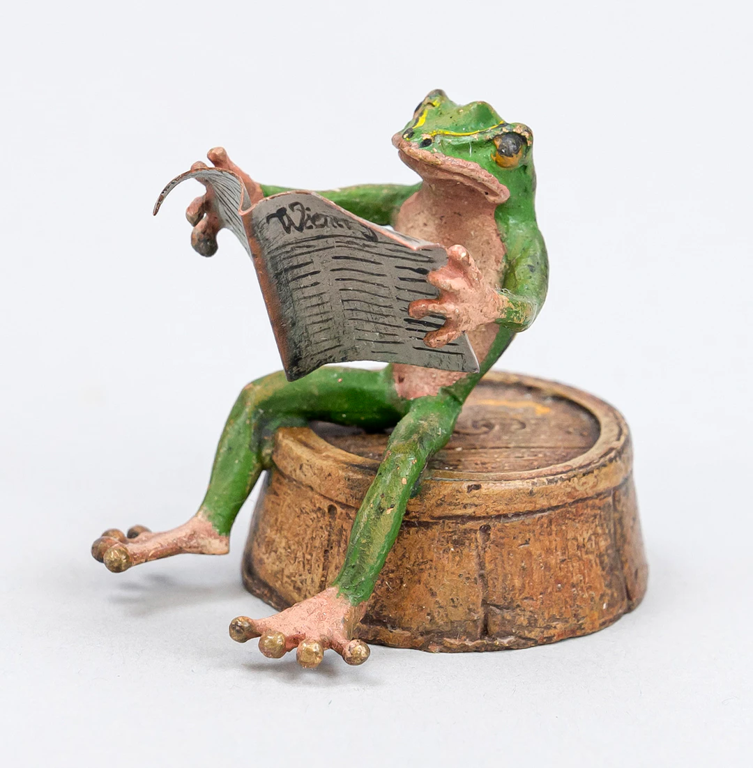 Wiener Bronze, 20. Jh., Frosch au