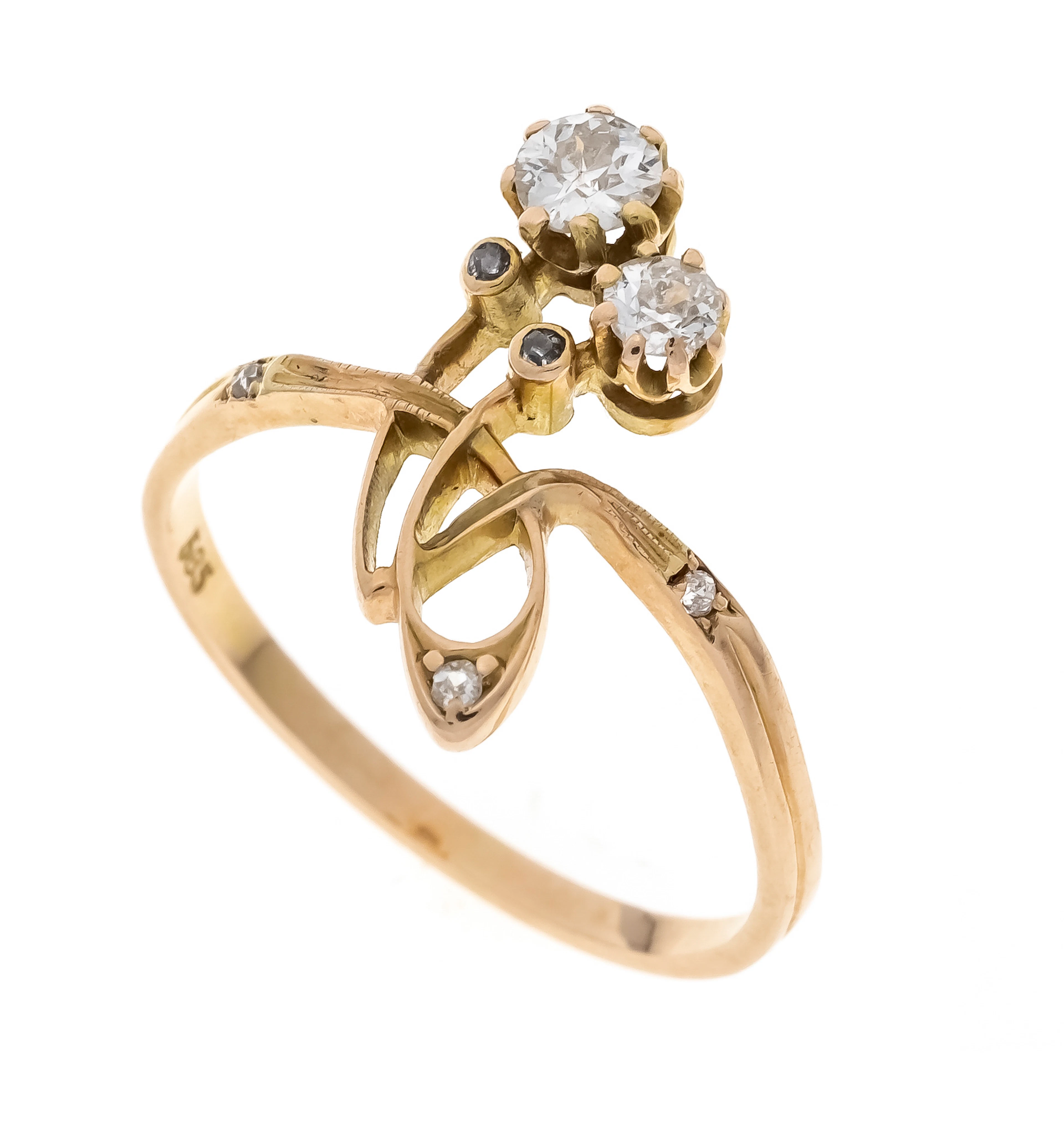 Jugendstil Altschliff-Diamant-Rin