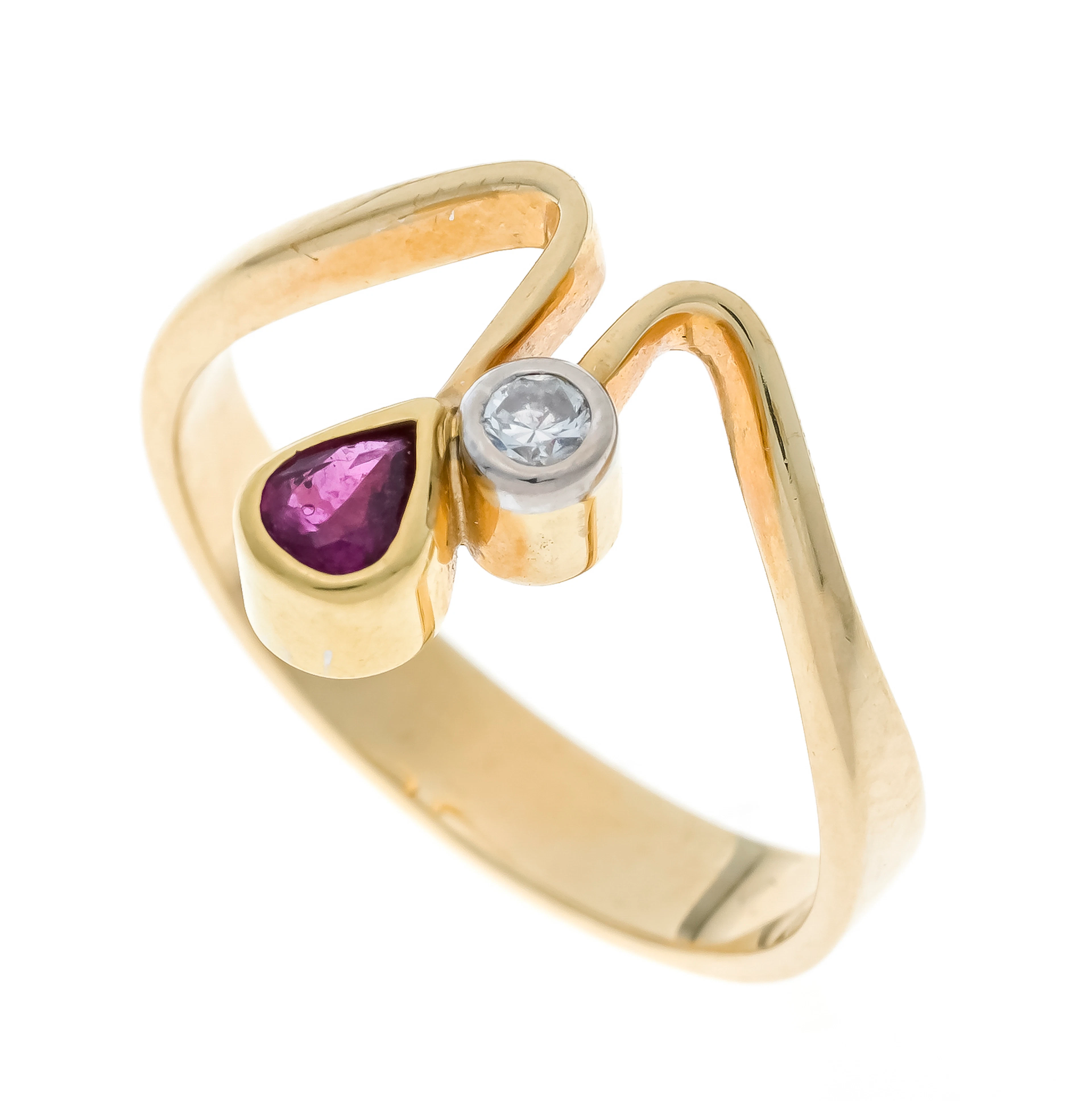 Rubin-Brillant-Ring GG 585/000 mi