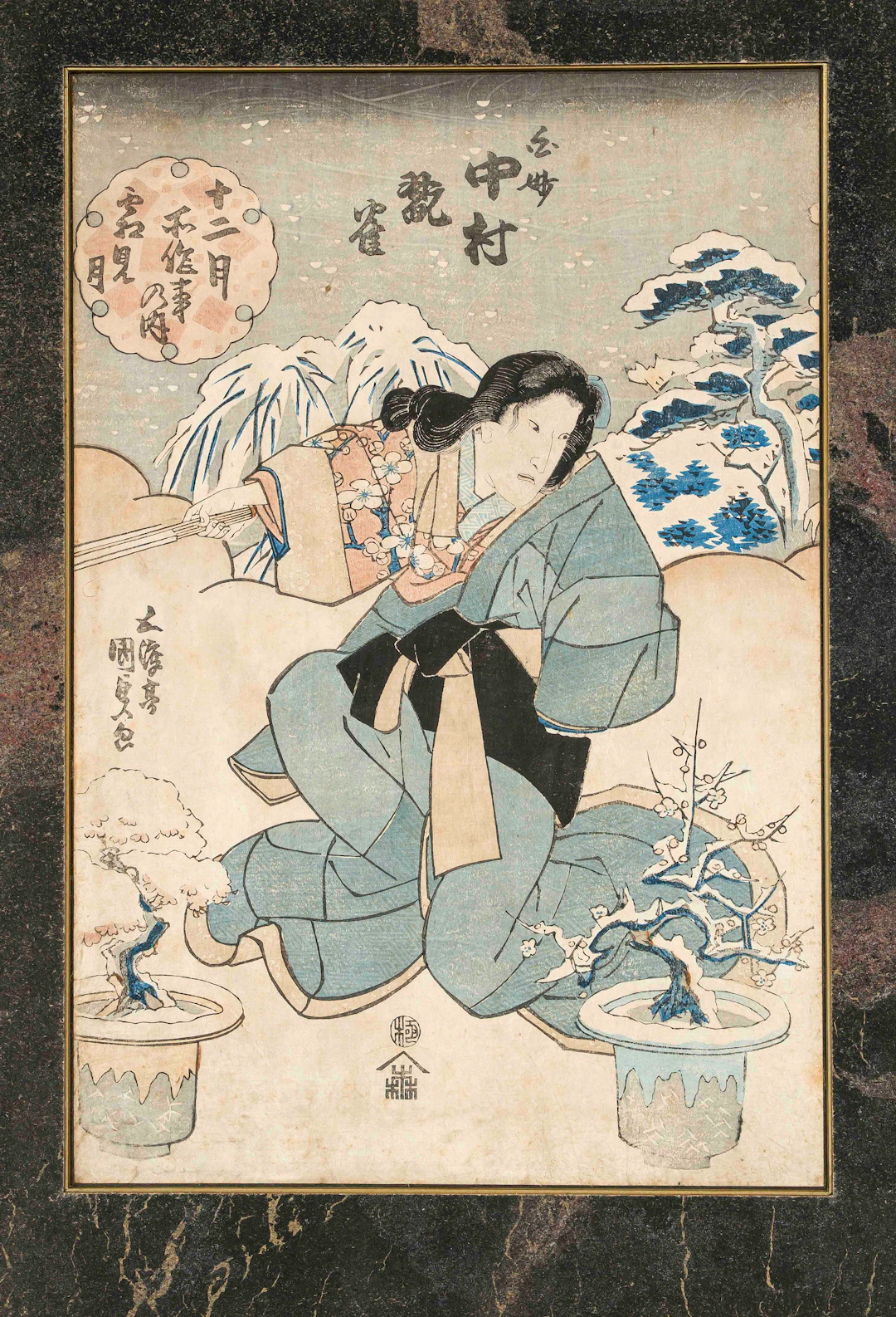 Ukiyo-e Farbholzschnitt Utagawa-S