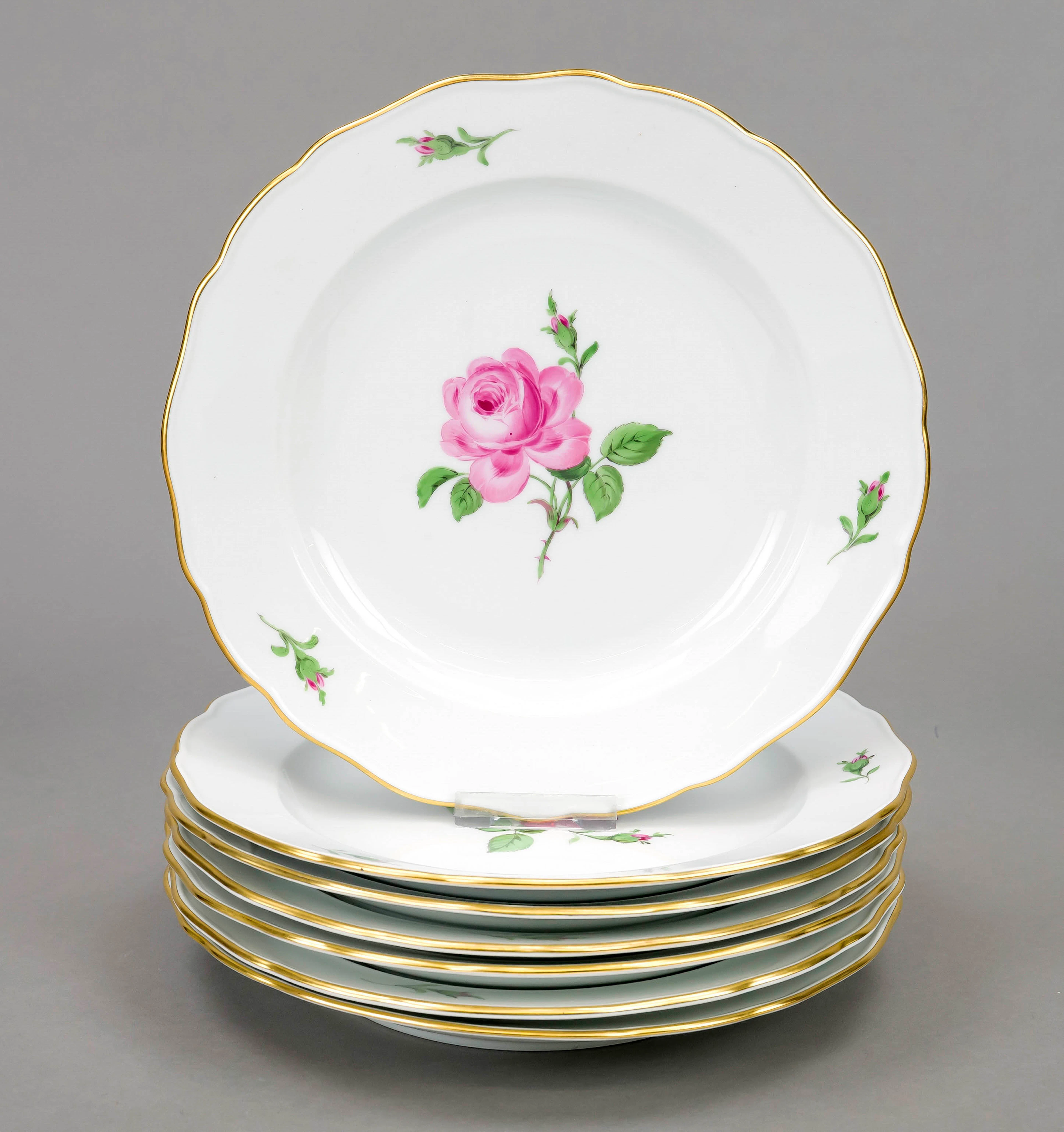 Sieben Speiseteller, Meissen, Mar
