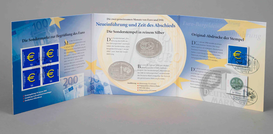 2 Silberprägungen von 2002 der De