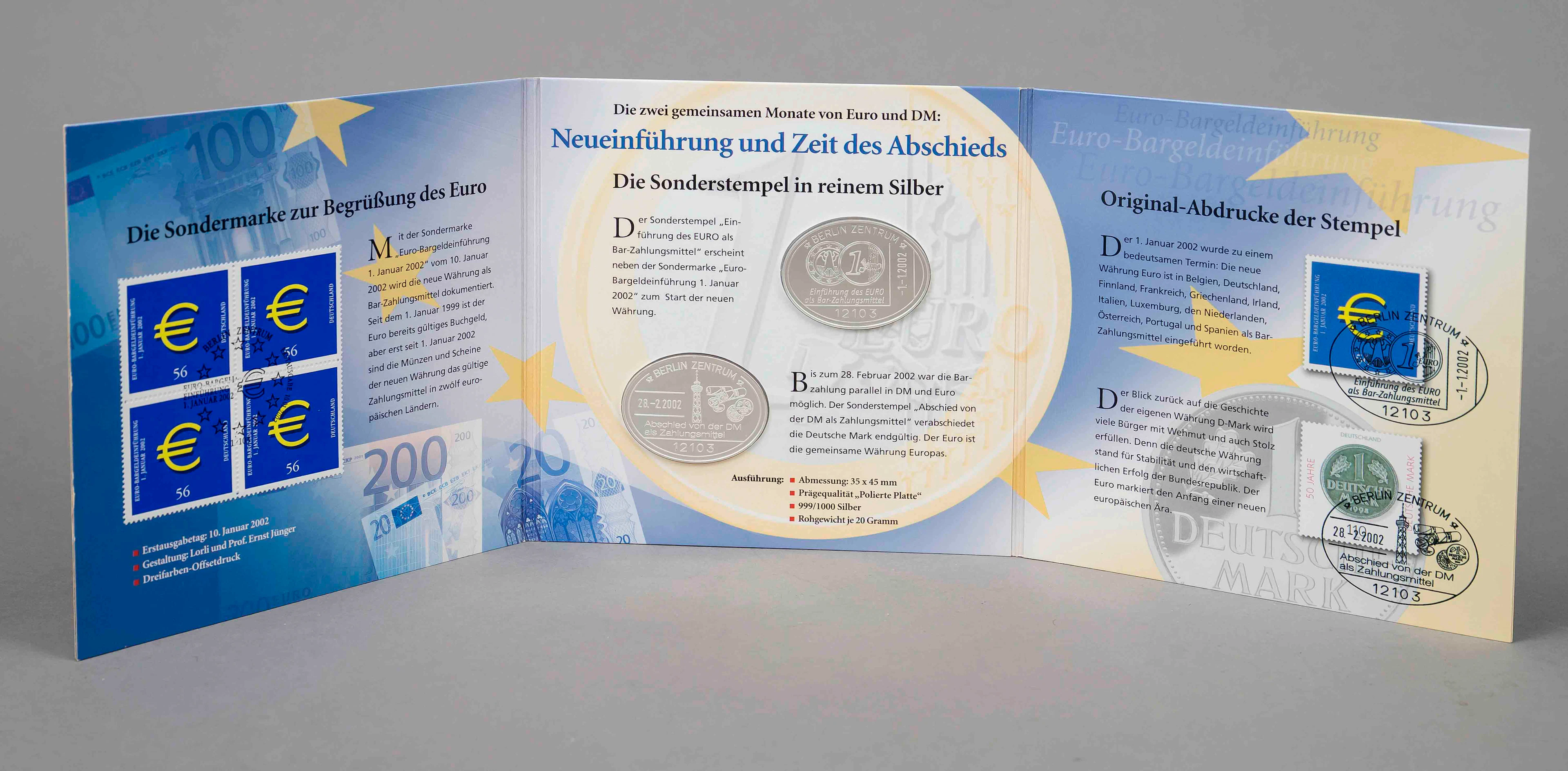 2 Silberprägungen von 2002 der De