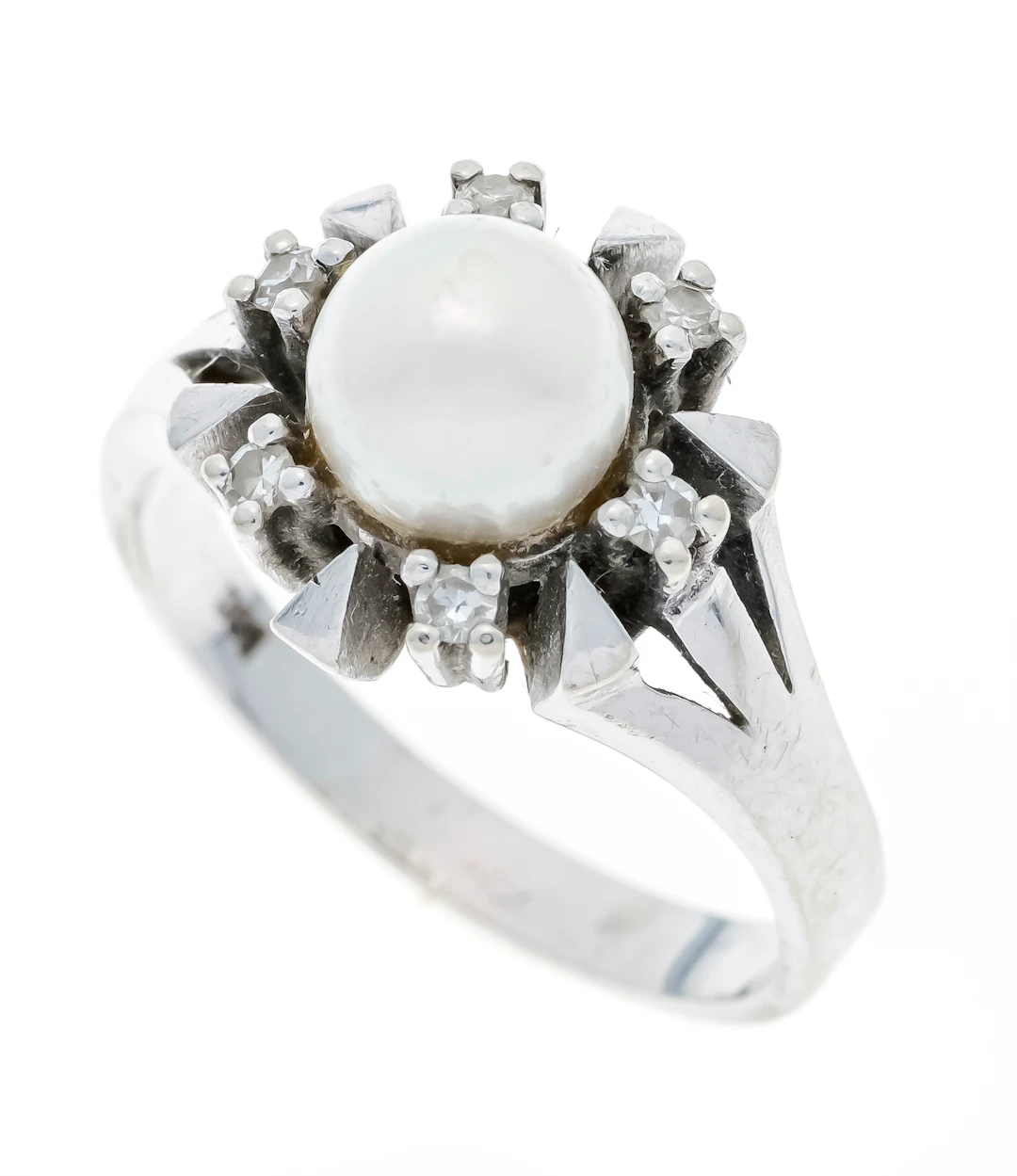 Akoyaperlen-Diamant-Ring WG 585/0
