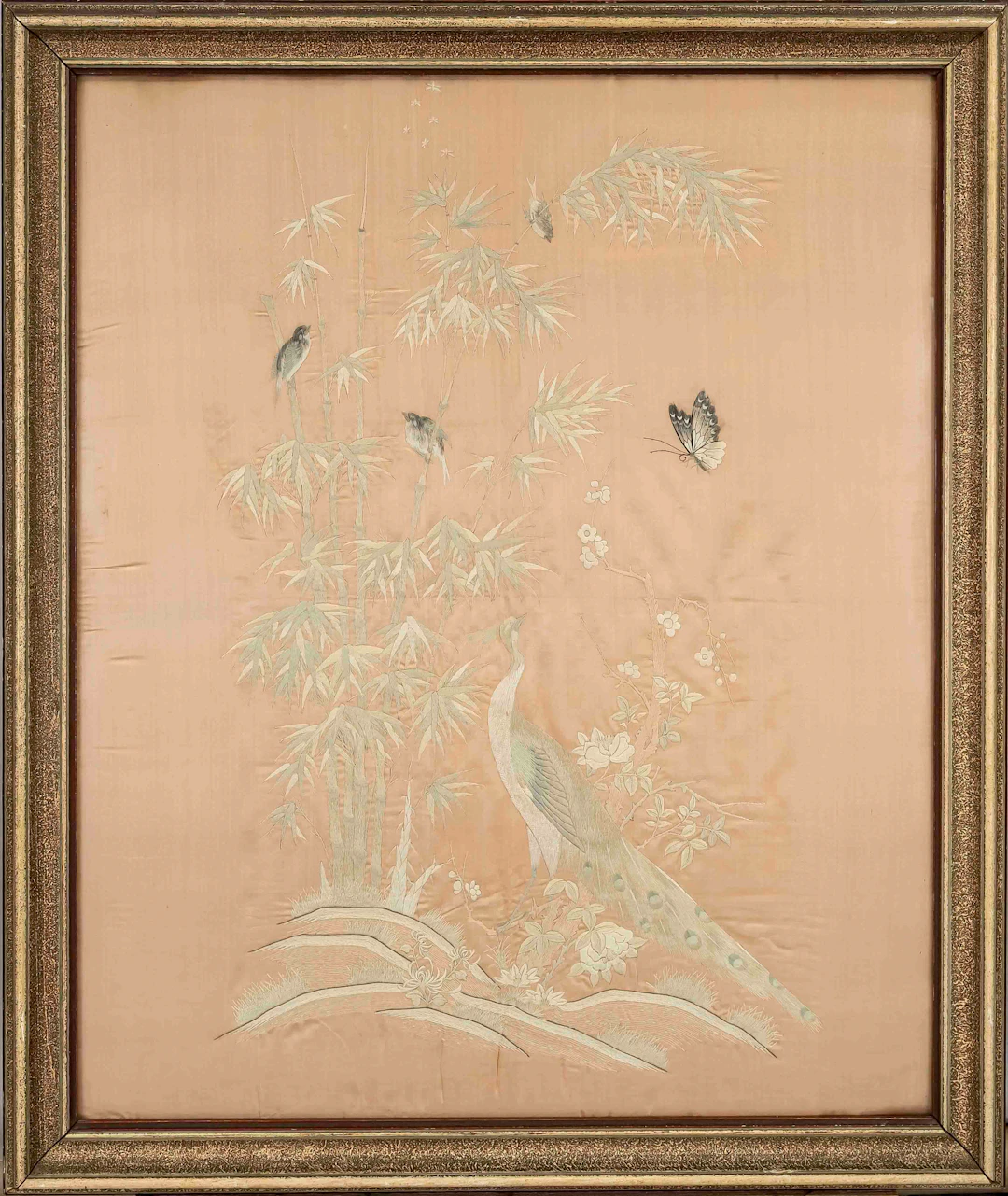 Seidenstickerei, China um 1900 (Q