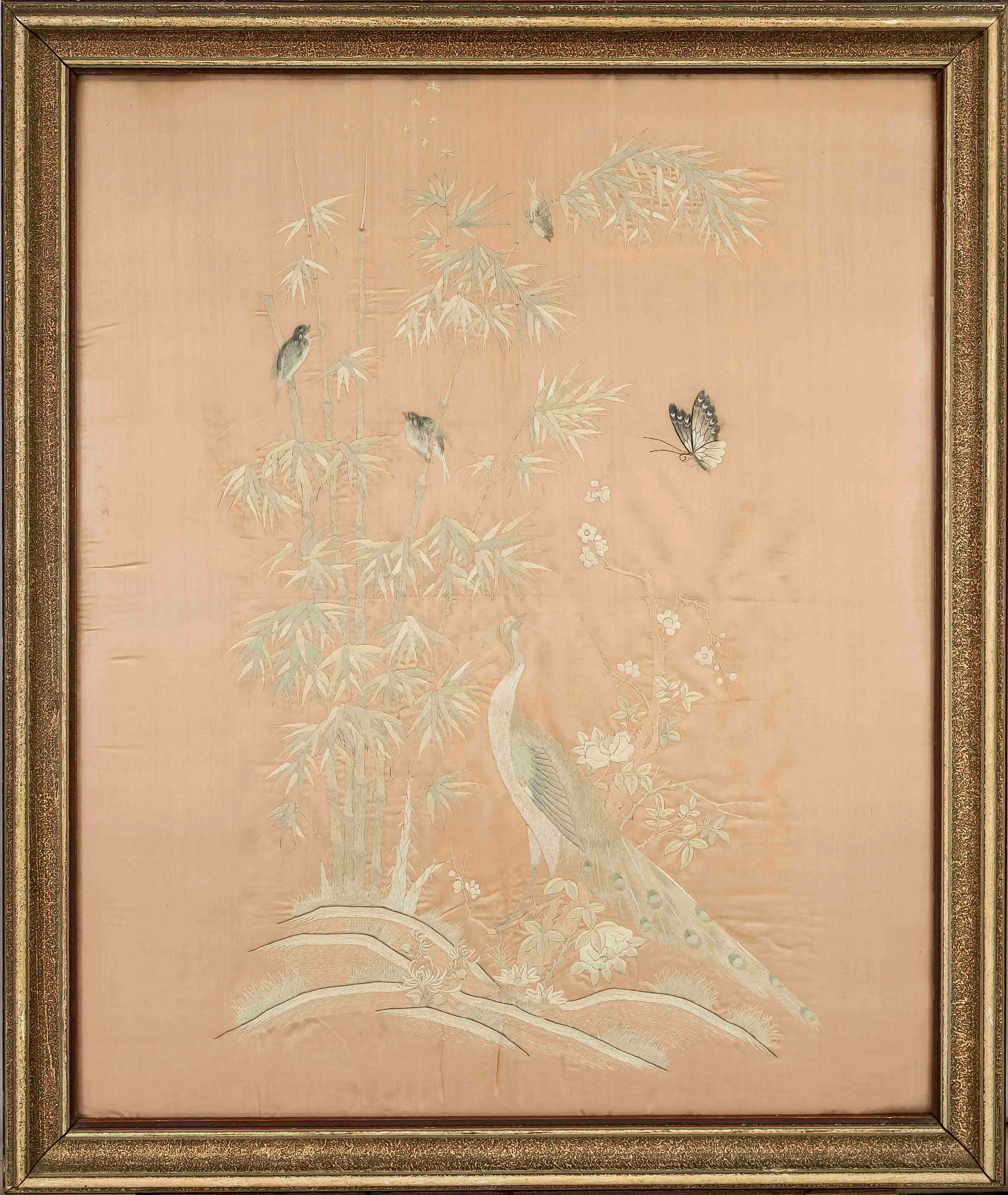 Seidenstickerei, China um 1900 (Q