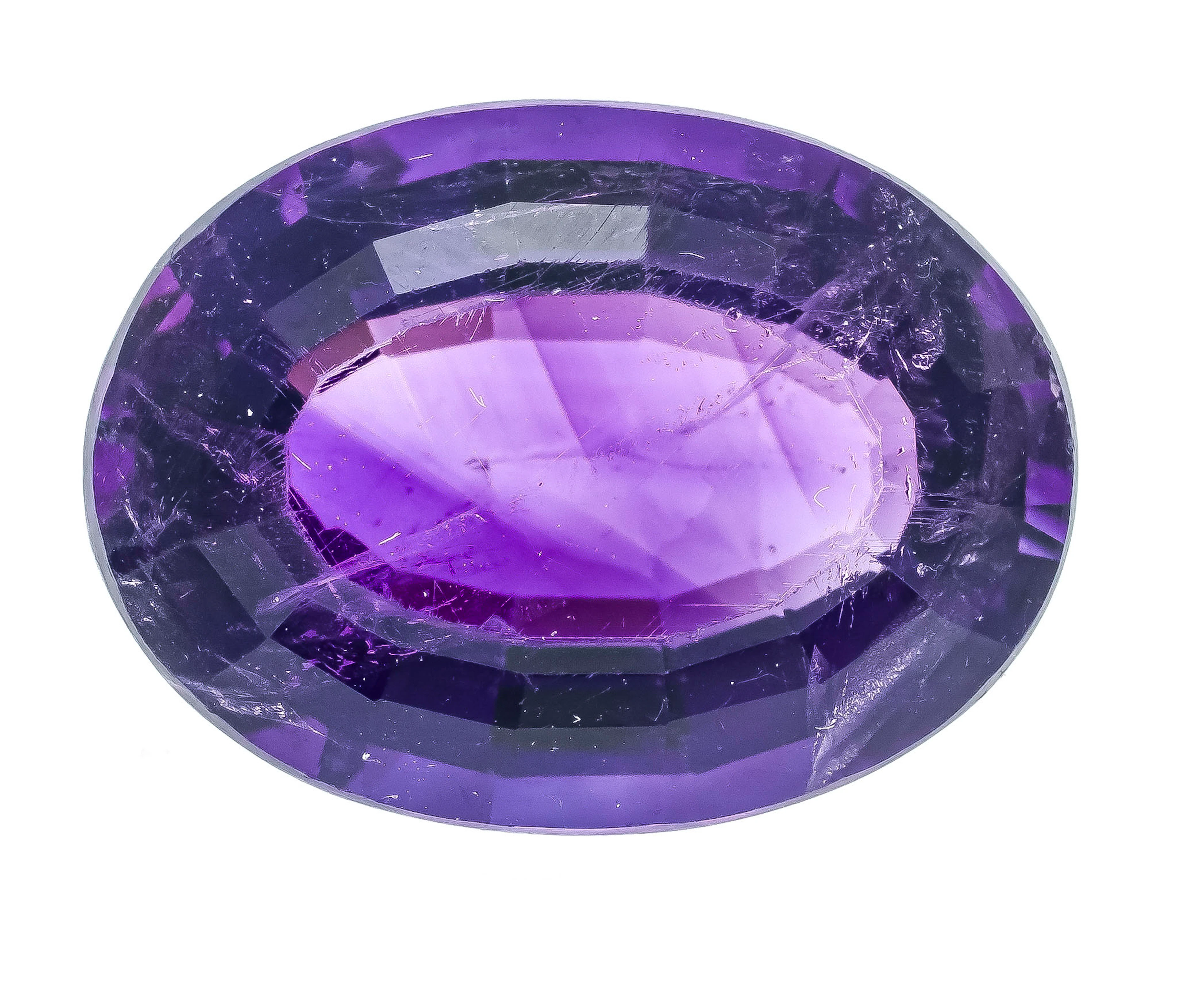 Amethyst 14,09 ct, ovaler Treppen