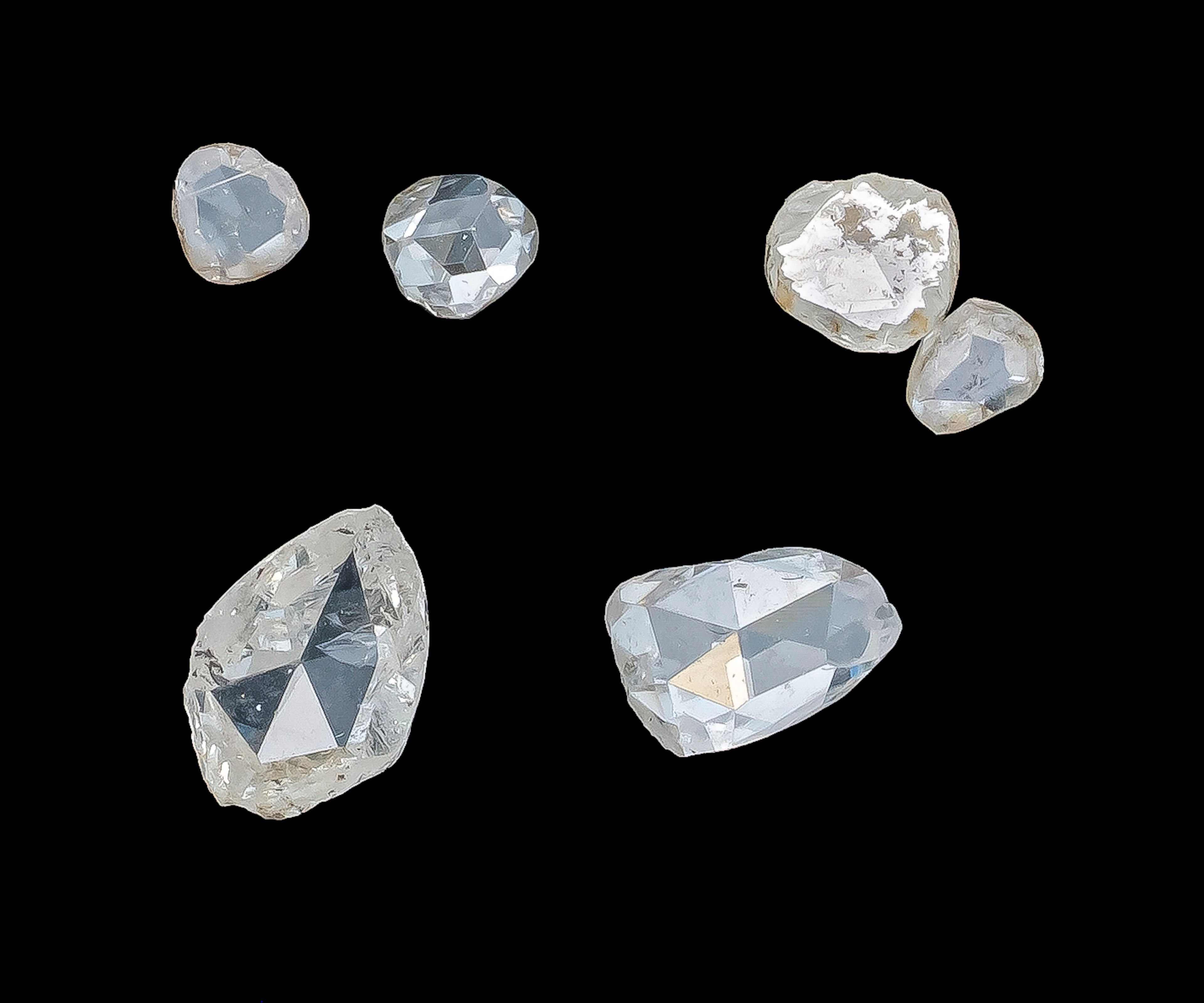 Konvolut 6 Diamantrosen, 0,27 ct