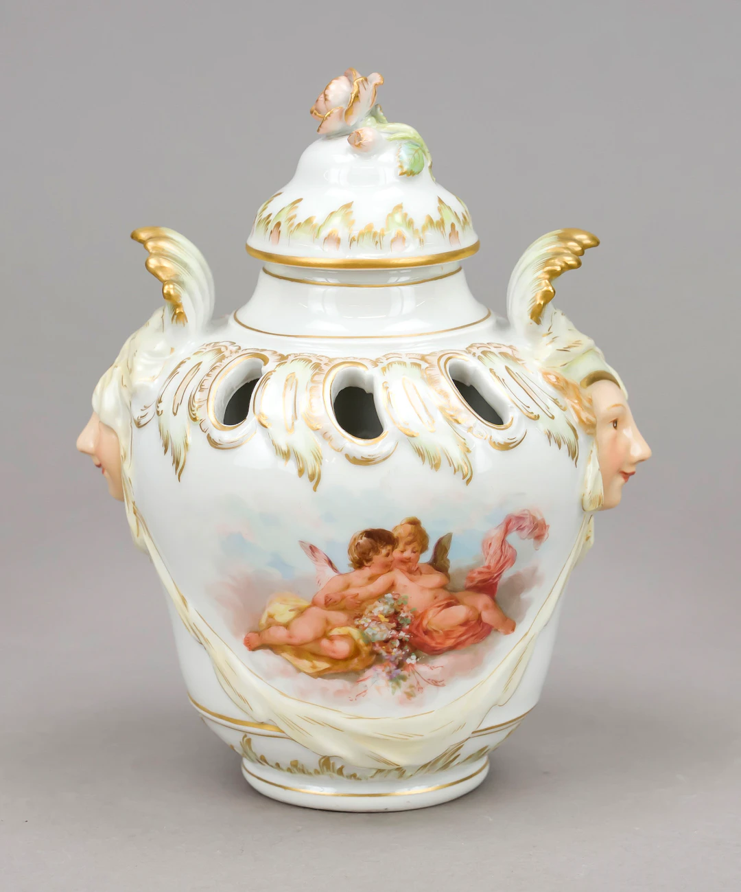 Kleine Potpourri-Deckelvase, KPM