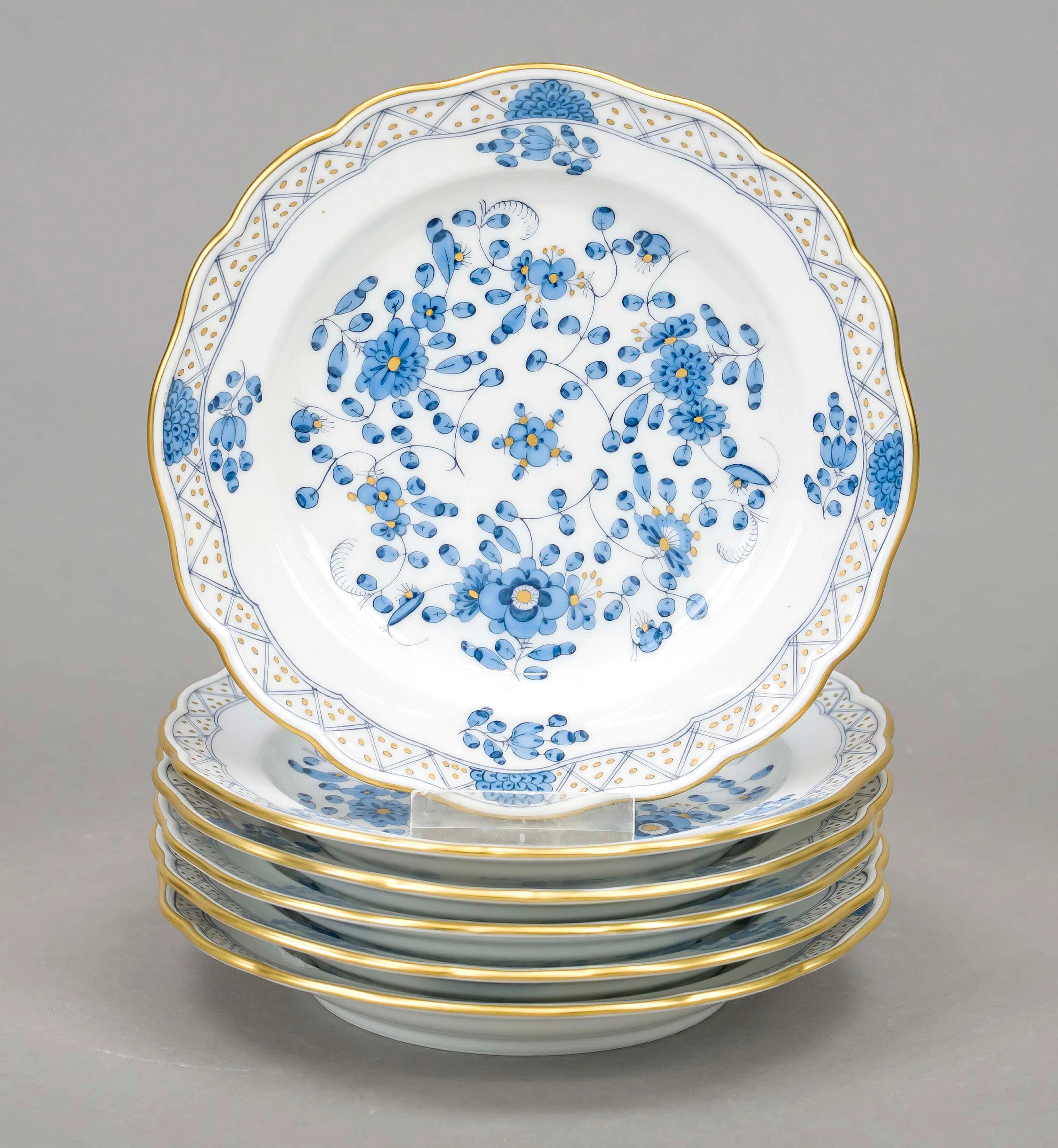 6 Brotteller, Meissen, Marke nach