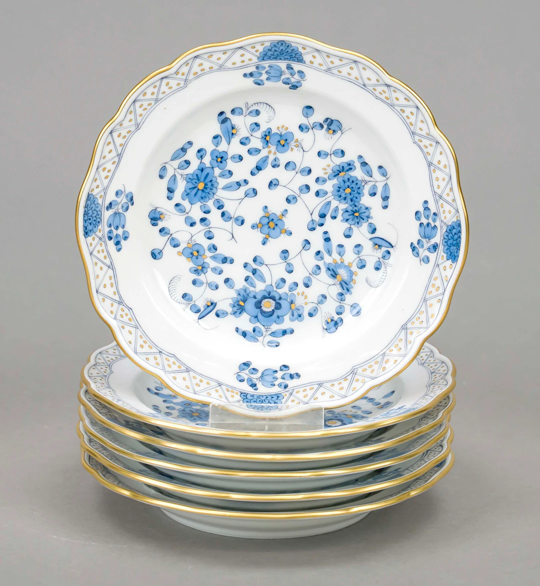 6 Brotteller, Meissen, Marke nach