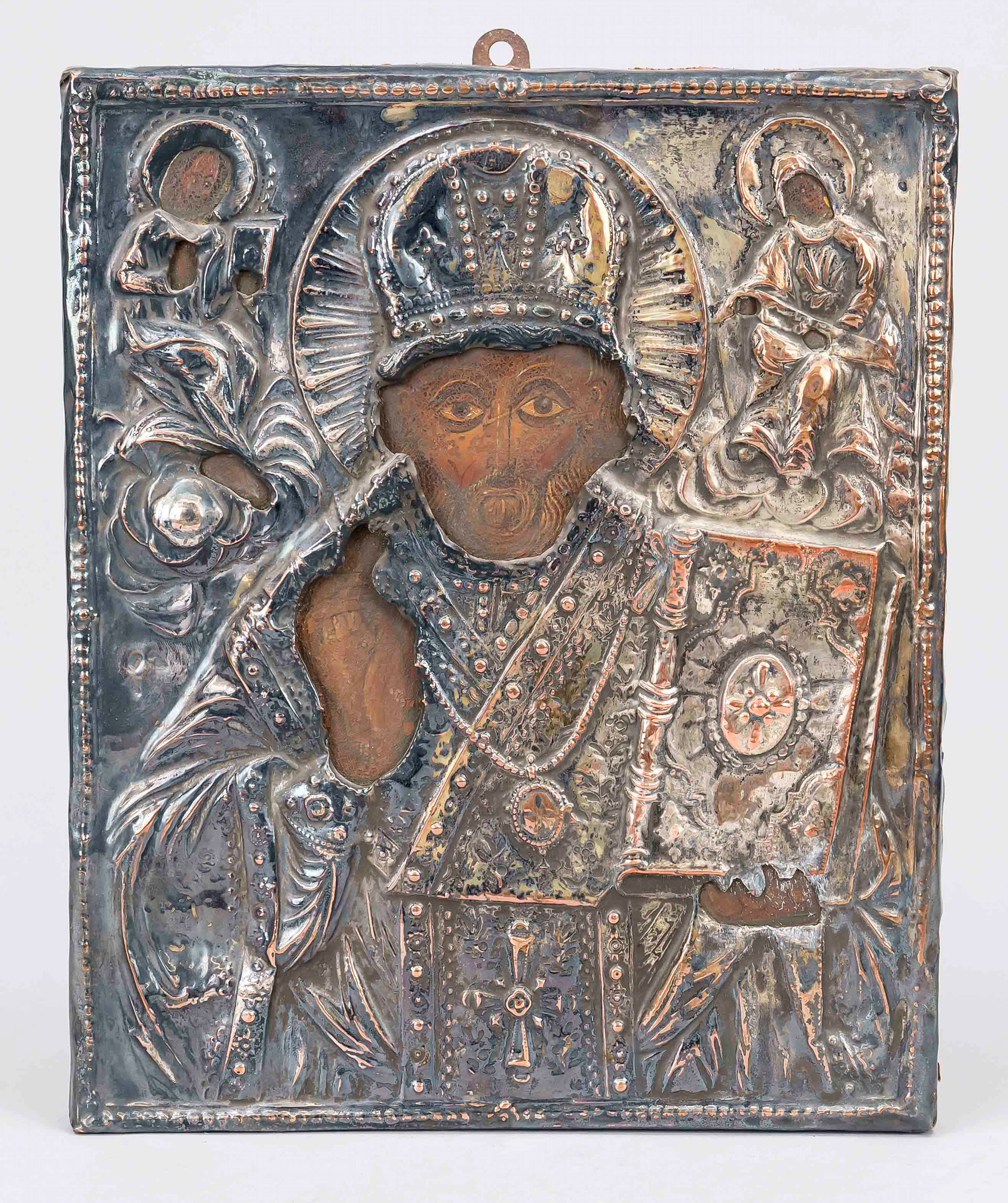 Ikone mit Kupferoklad, Russland 1