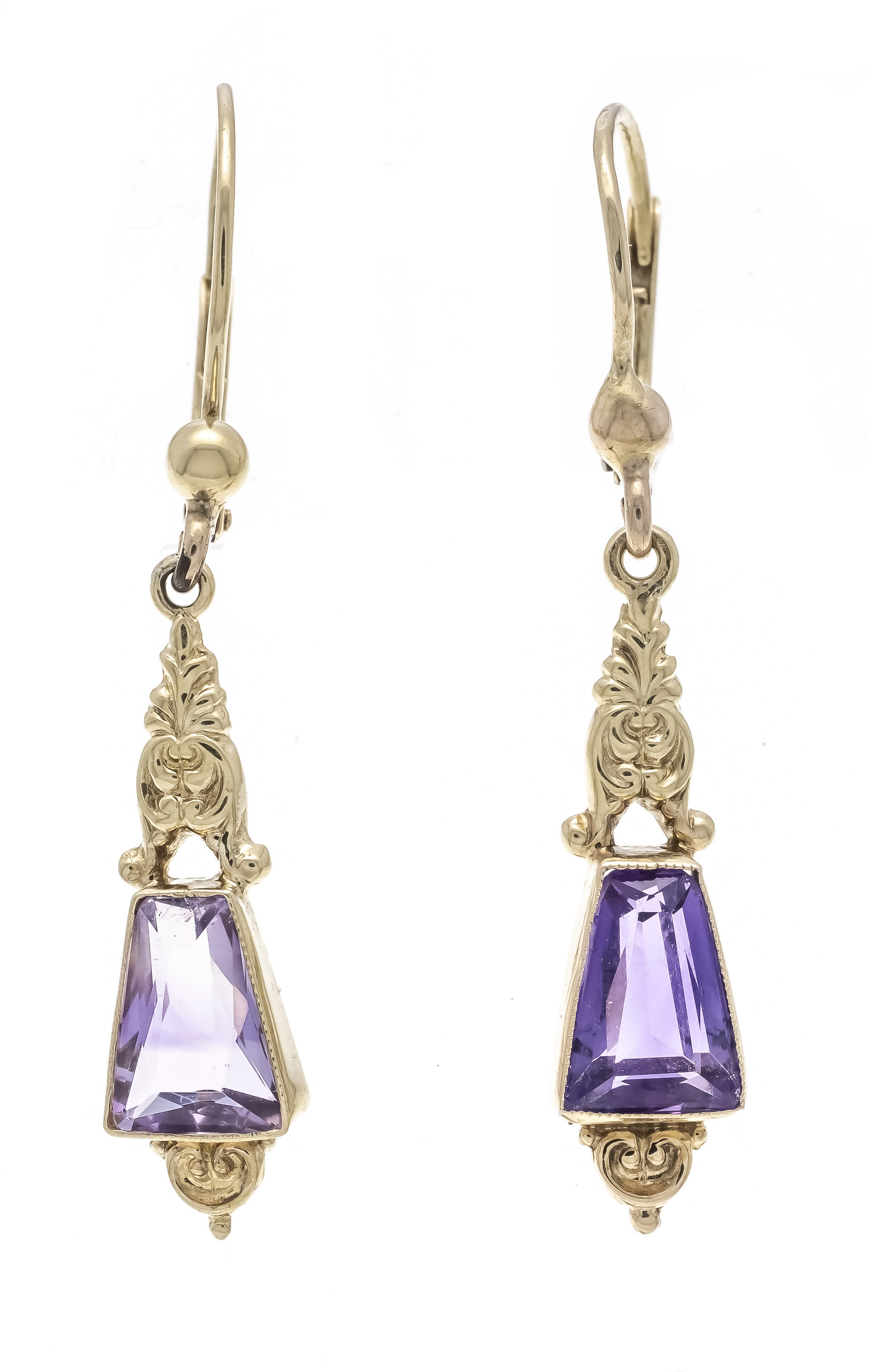 Amethyst-Ohrringe GG 585/000 mit