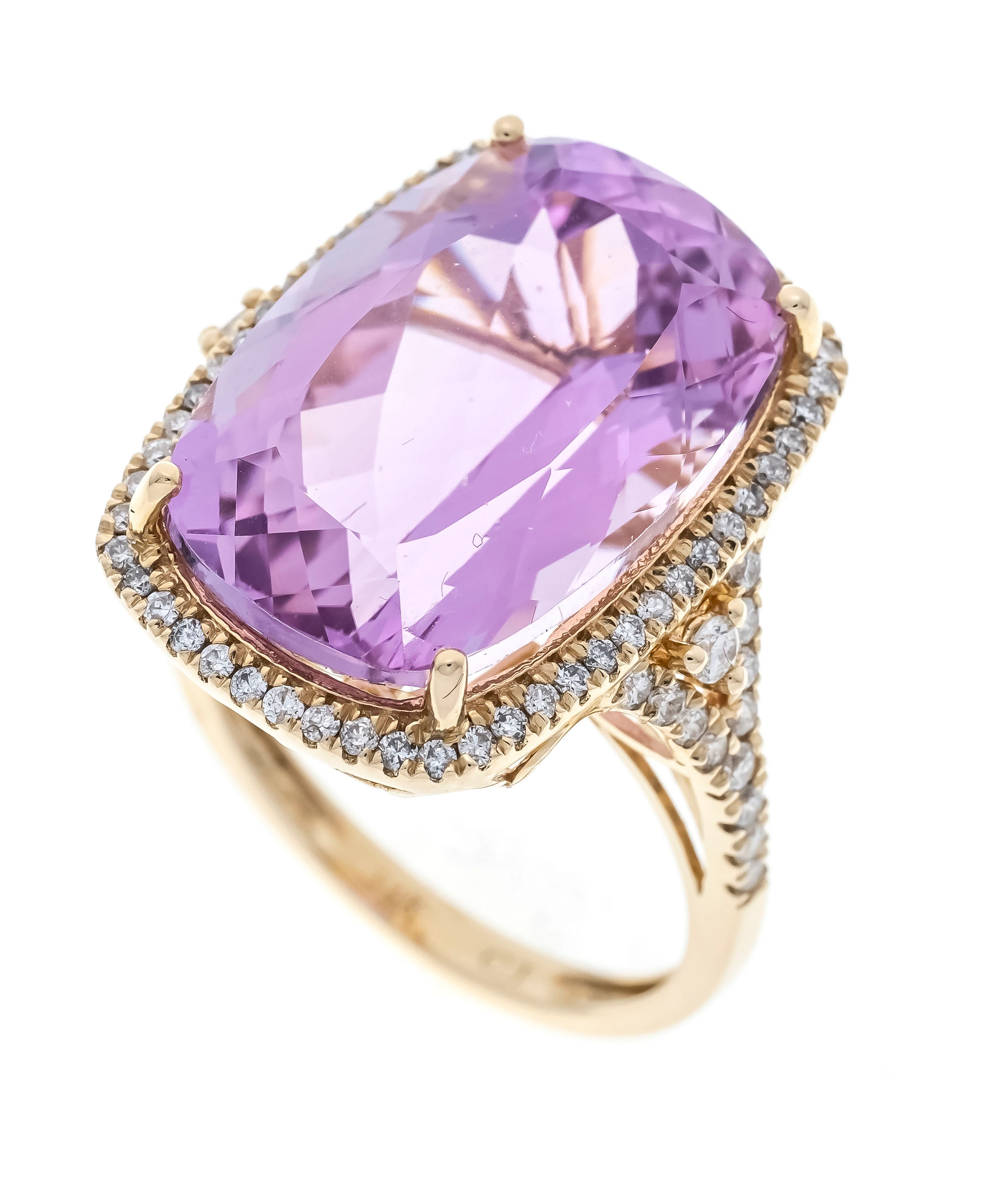 Kunzit-Brillant-Ring GG 585/000 m