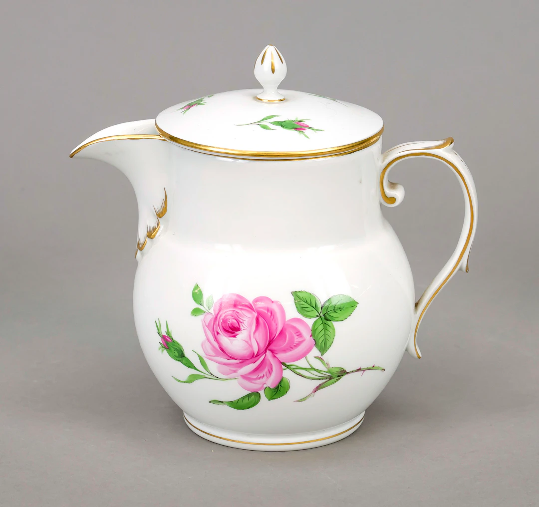 Kanne mit Deckel, Meissen, Marke