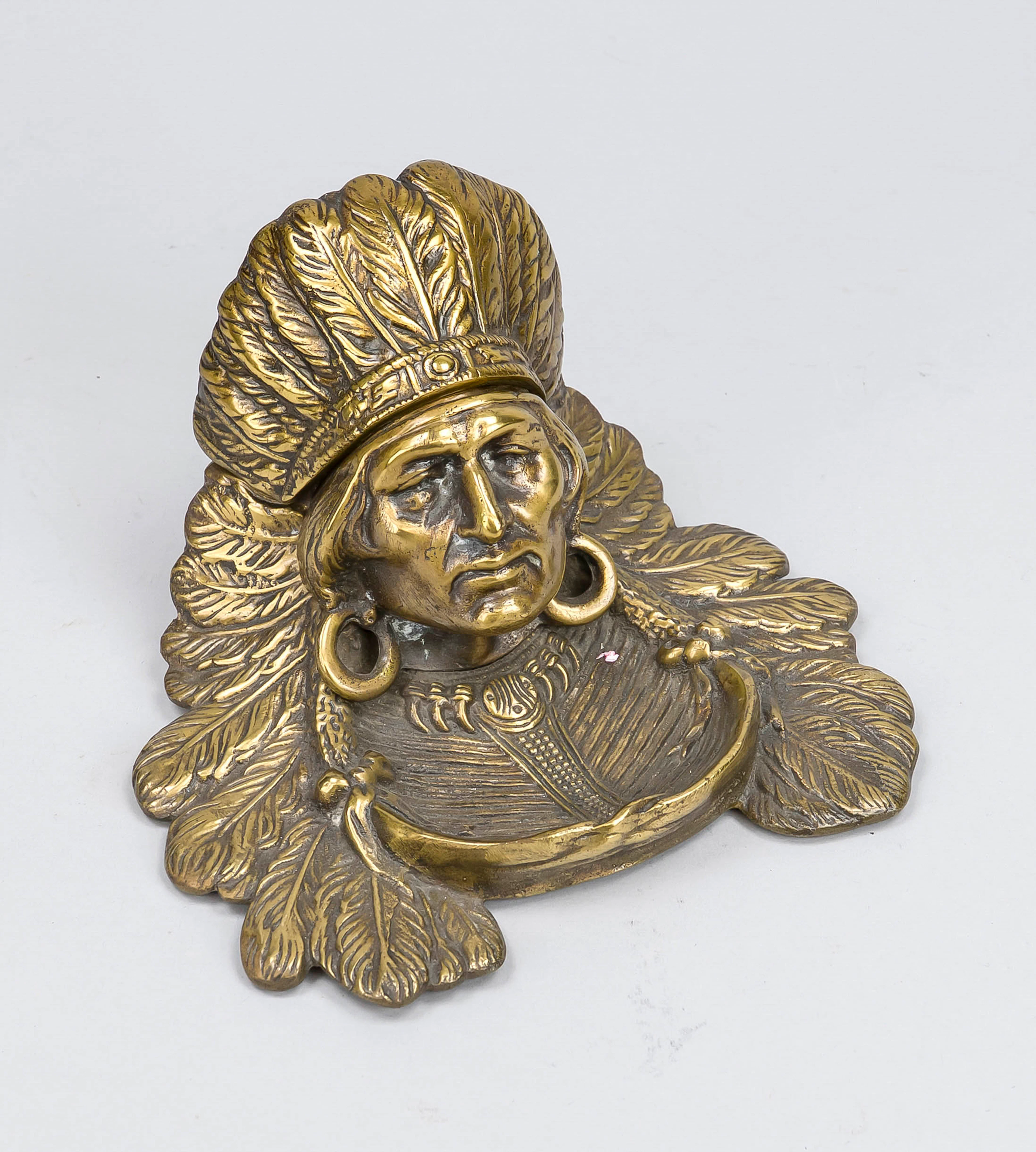 Figürliches Tintenfass, 19./20. J