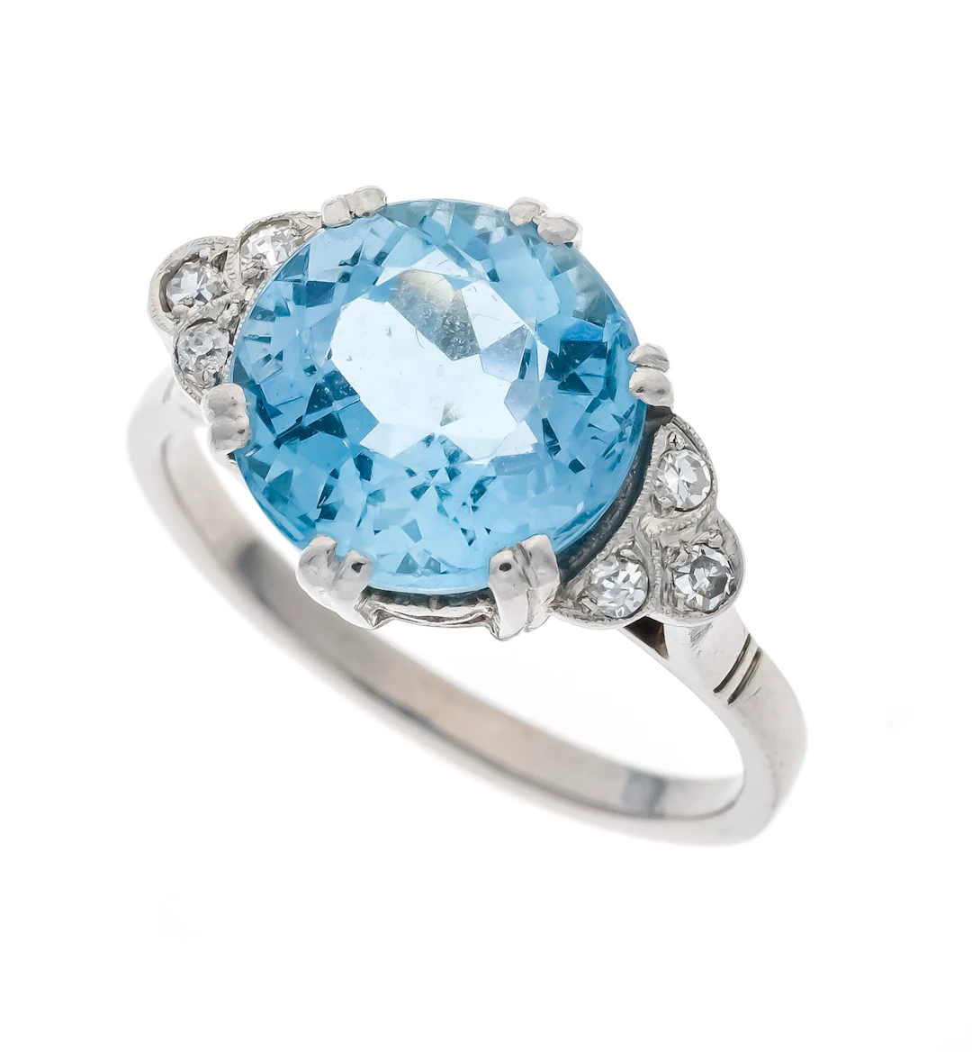 Blautopas-Diamant-Ring WG 750/000