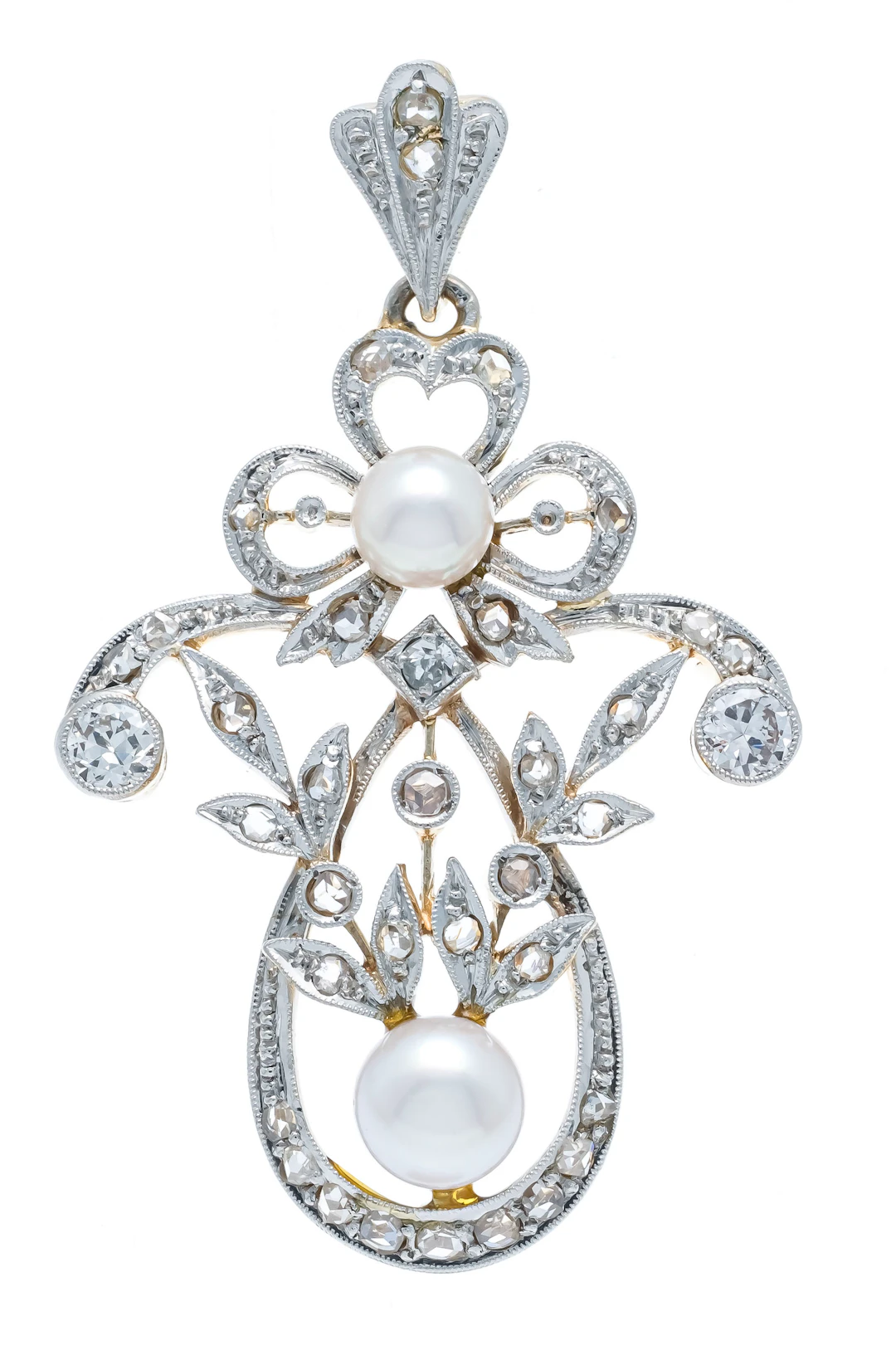 Perlen-Altschliff-Diamant-Anhänge