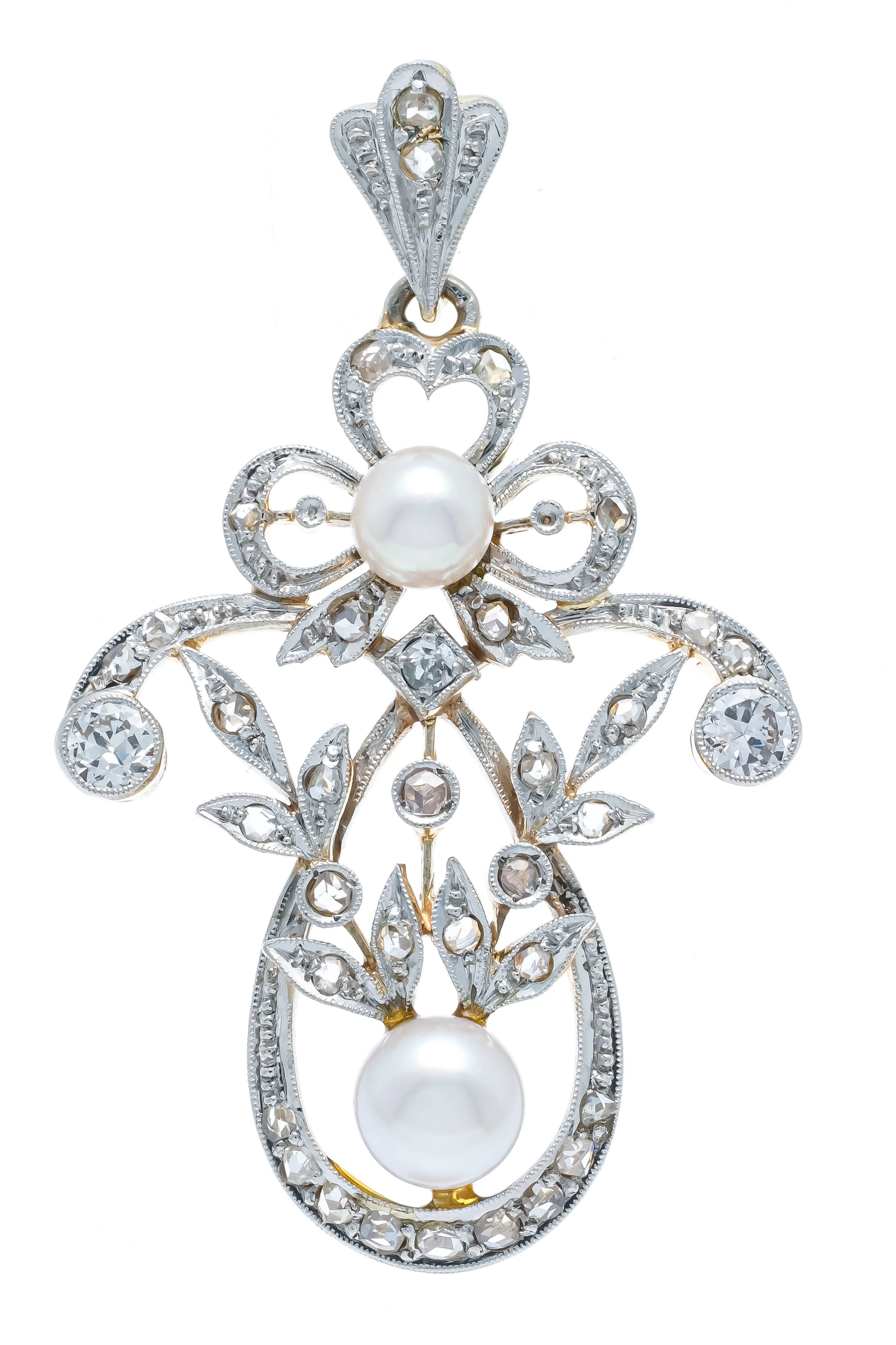 Perlen-Altschliff-Diamant-Anhänge