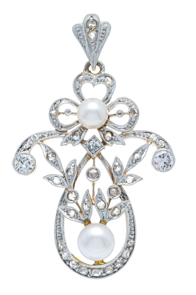Perlen-Altschliff-Diamant-Anhänge
