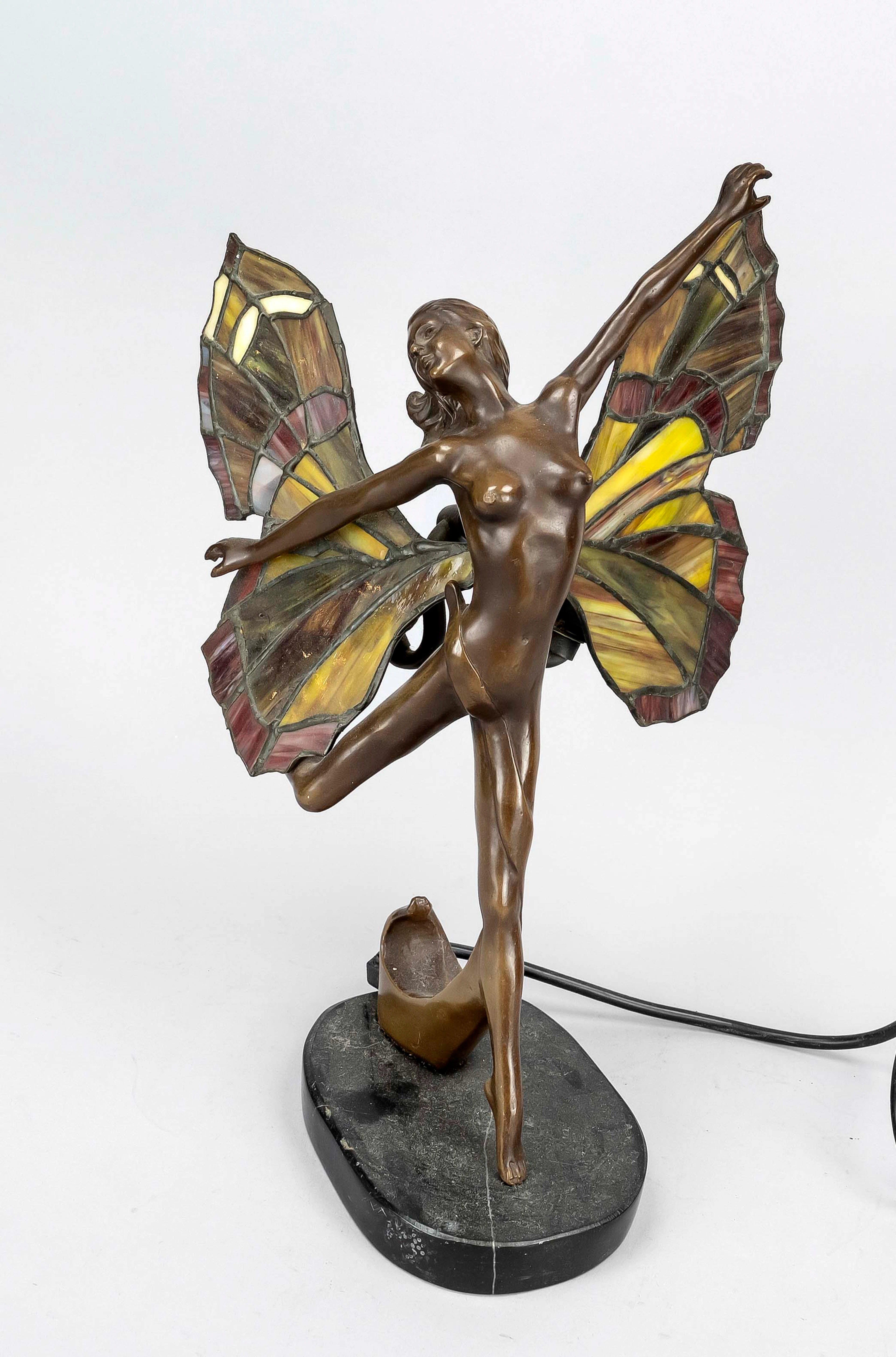 Figürliche Lampe, 20. Jh., Sockel