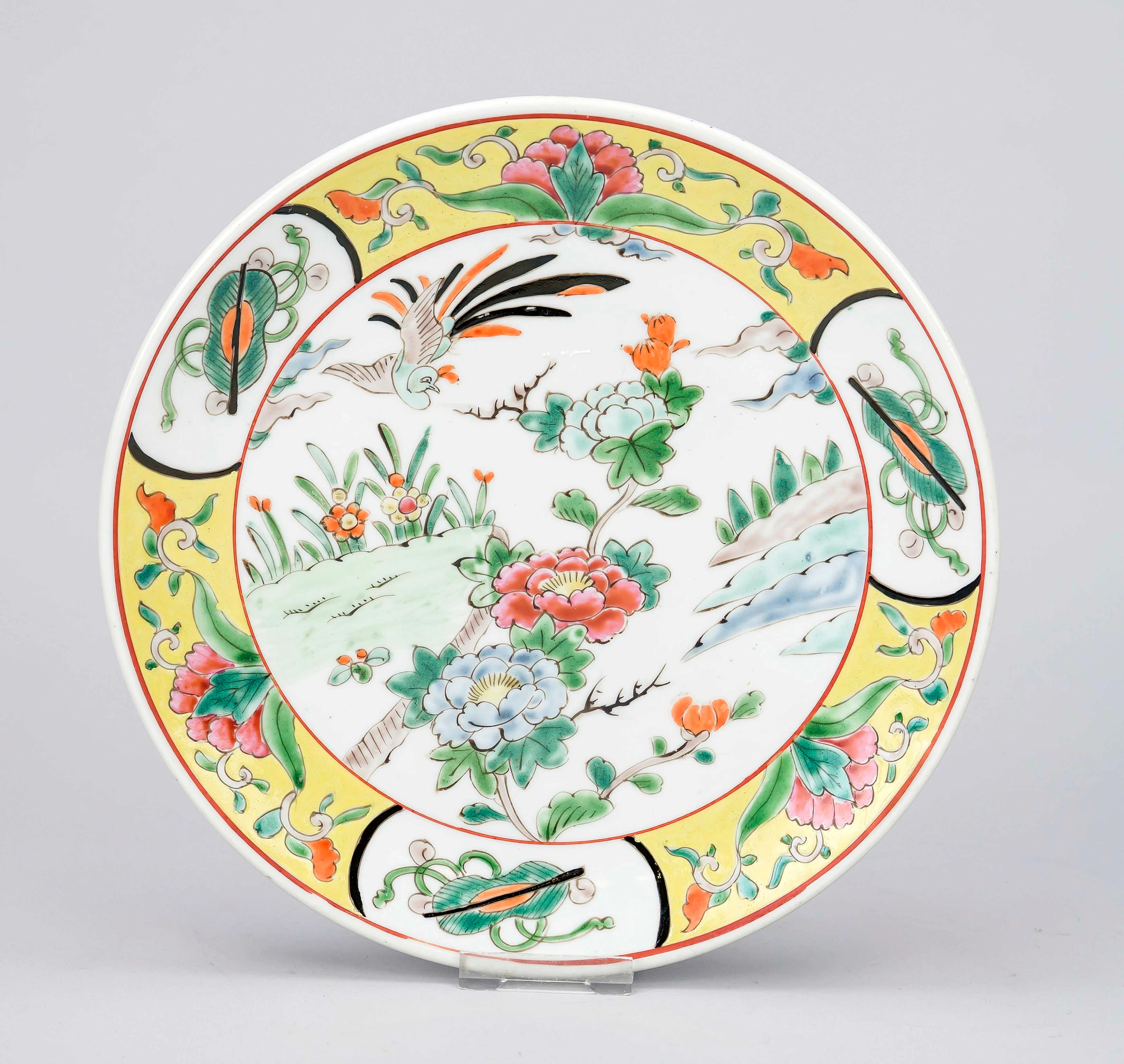 Teller, China, 20. Jh., Spiegel m