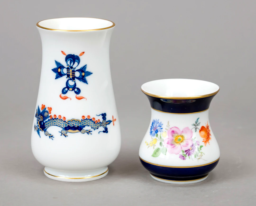 Zwei Bechervasen, Meissen, 2. H.