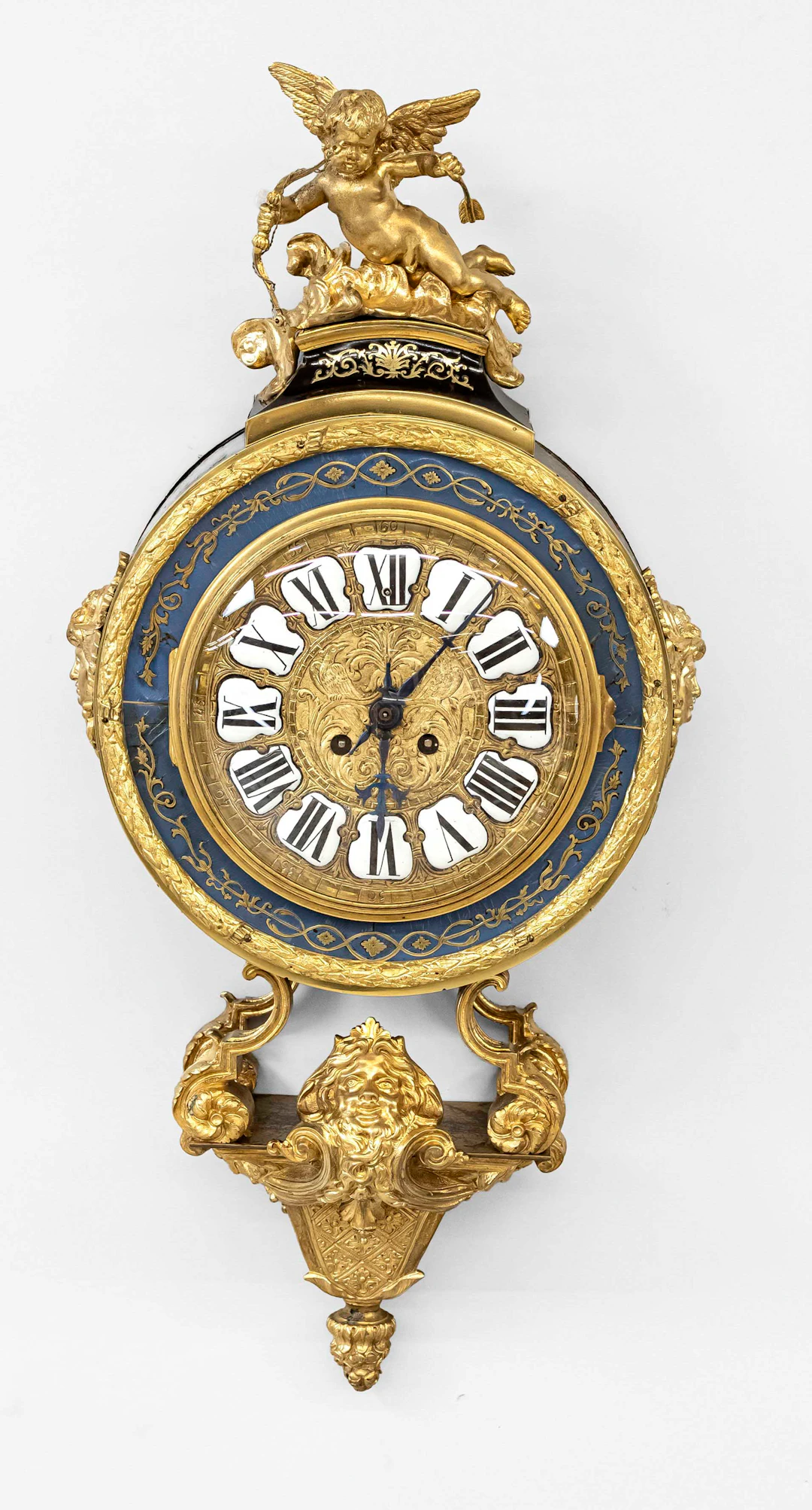 Historismus - Messing-Wanduhr in