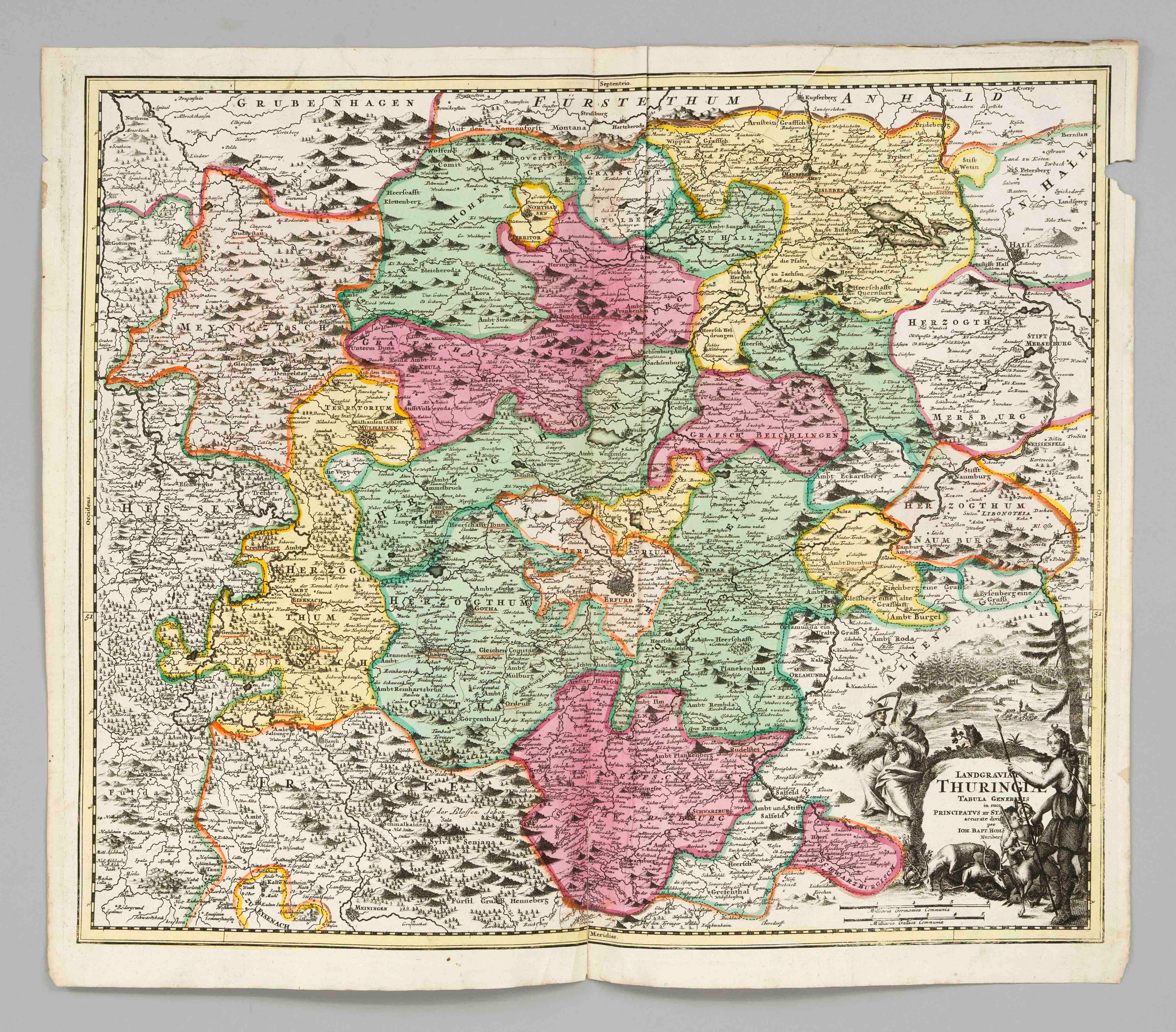 Historische Karte von Thüringen -