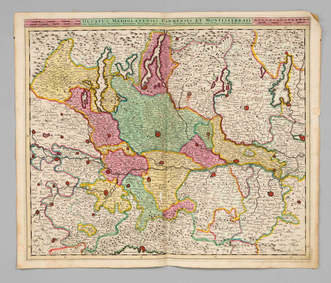 Historische Karte von Norditalien