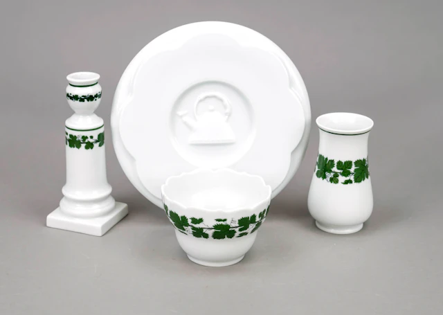 Konvolut von 4 Teilen, 3x Meissen