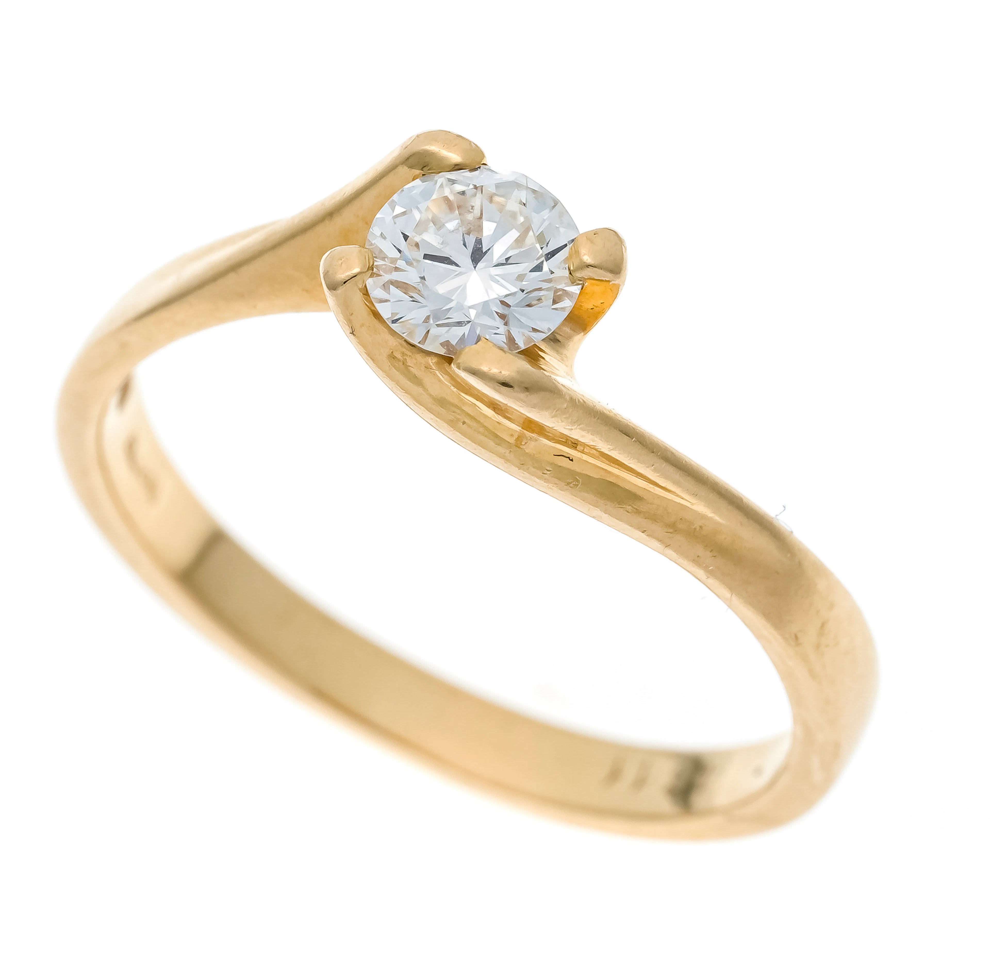 Solitär Brillant-Ring GG 750/000