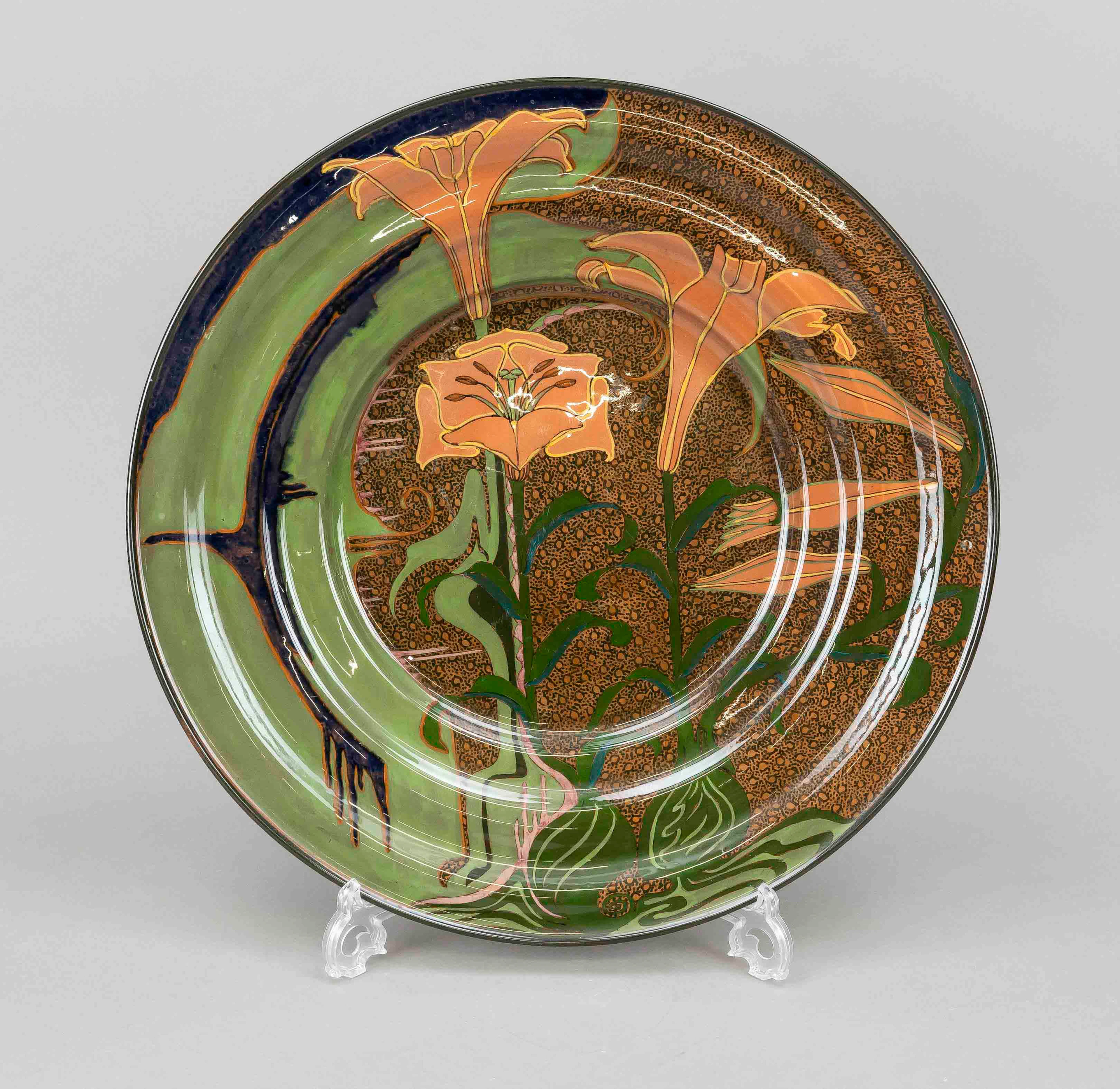 Großer Jugendstil-Teller, Rozenburg