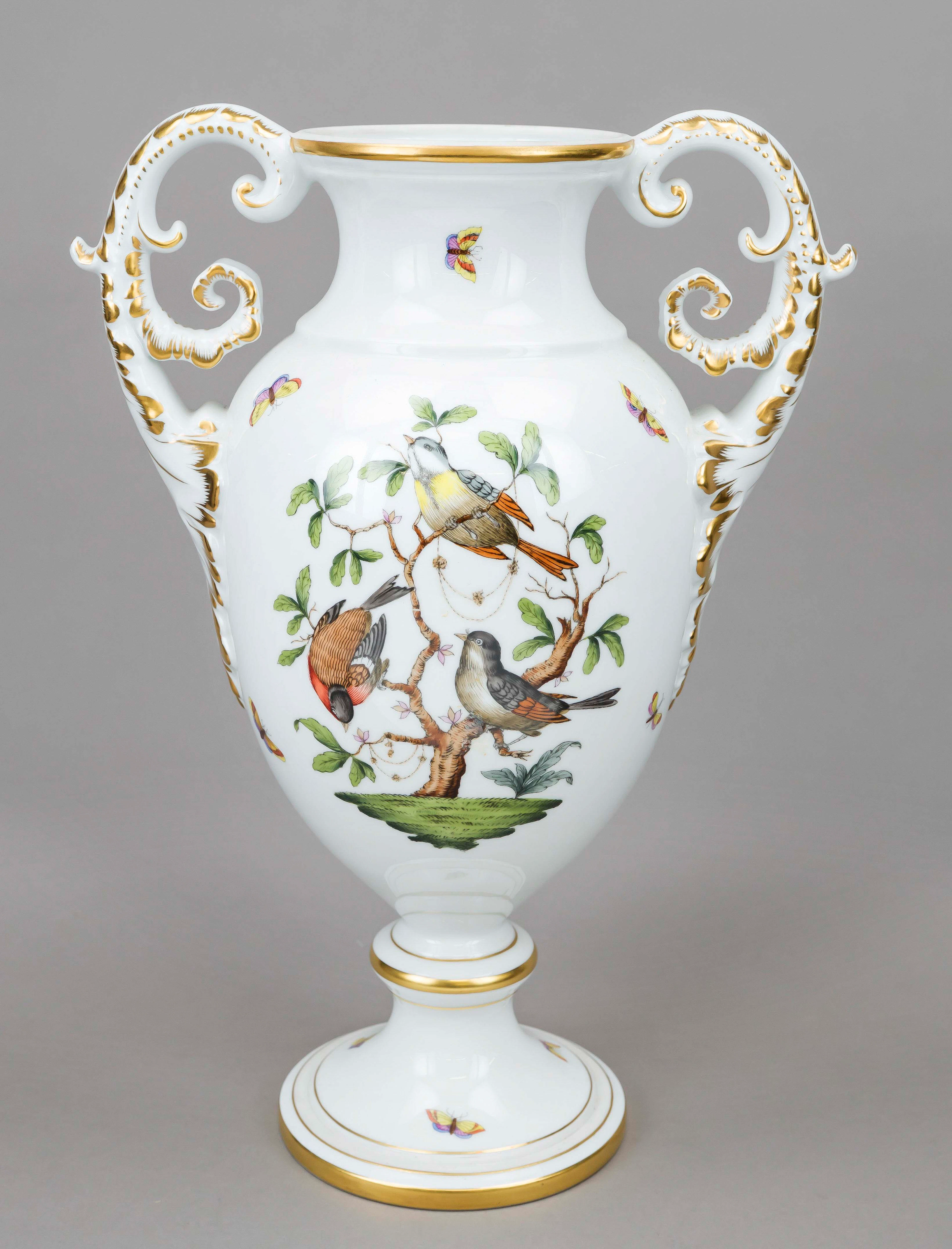 Große Henkelvase, Herend, 20. Jh.