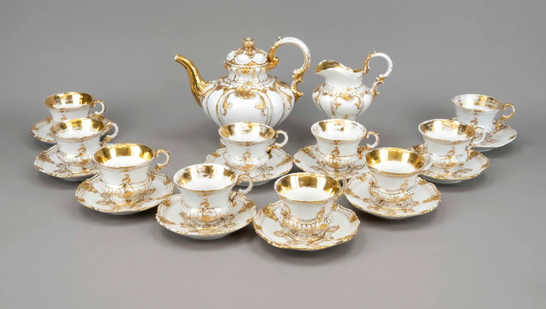 Prunk-Kaffeeservice für 10 Person